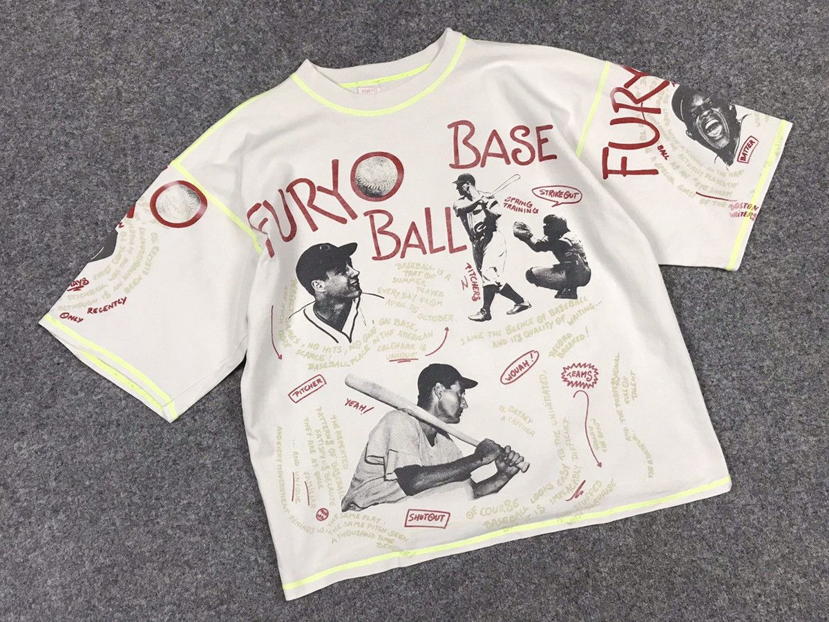 Vintage FURYO BASEBALL PRINTED T-SHIRT Size US L / EU 52-54 / 3 - 2 Thumbnail