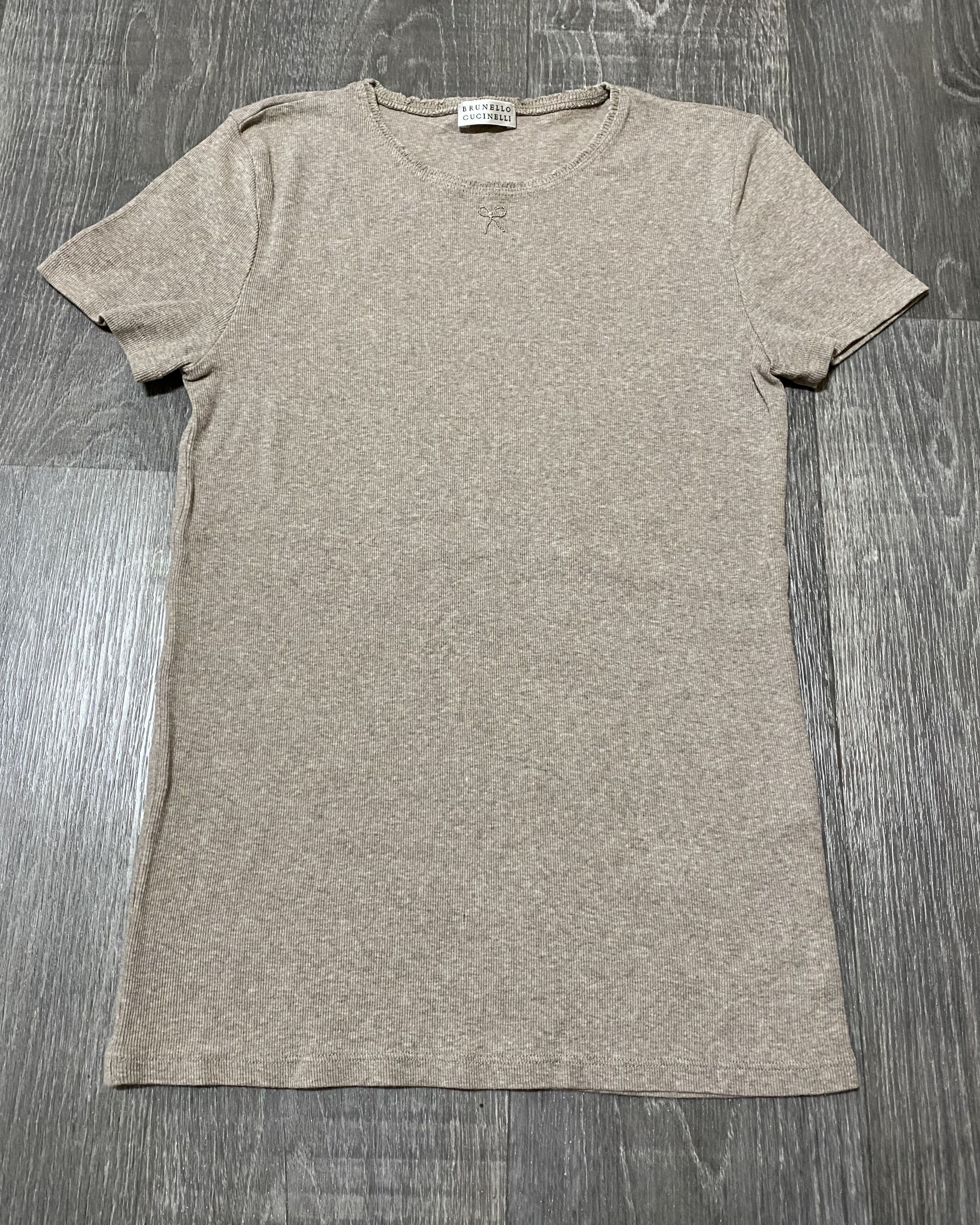 Brunello Cucinelli Set of 2 Women's Cucinelli Cotton T-shirts with Application Size S / US 4 / IT 40 - 4 Thumbnail