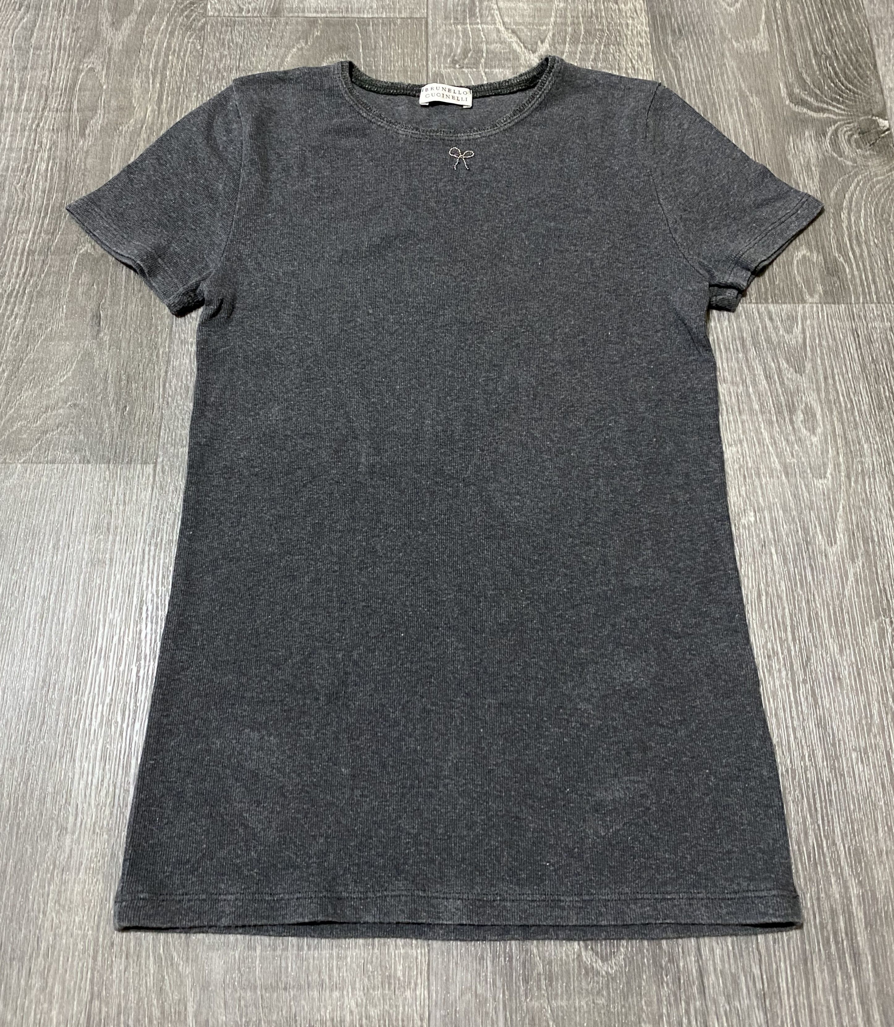 Brunello Cucinelli Set of 2 Women's Cucinelli Cotton T-shirts with Application Size S / US 4 / IT 40 - 6 Thumbnail