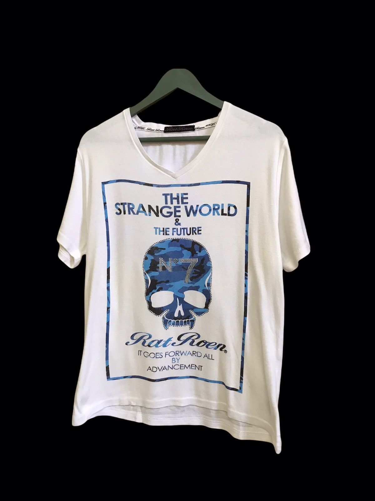 RoenスワロメタルTシャツ Mastermind Japan × Roen × Swarovski Rat Roen Skull No.7 The