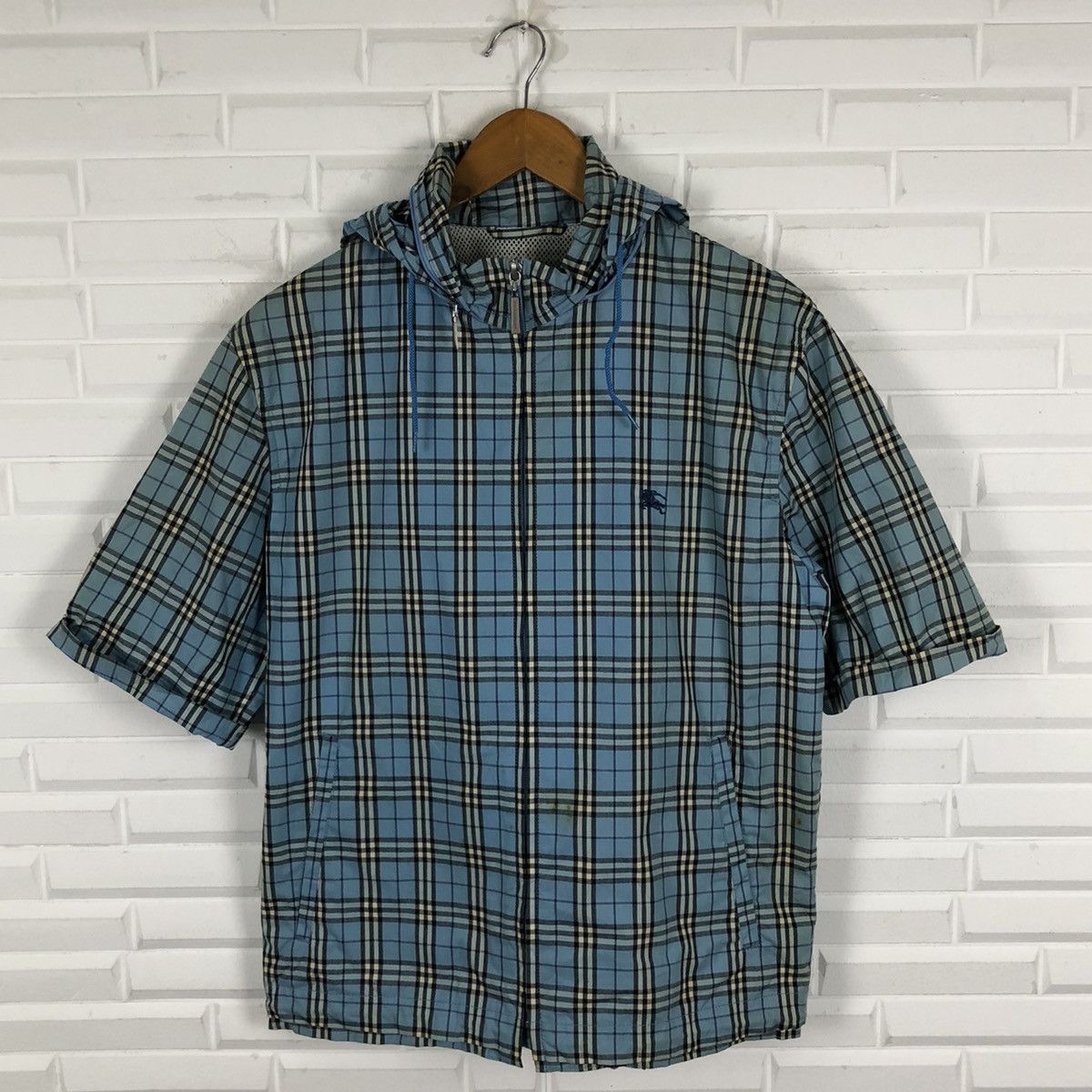 Burberry × Vintage BURBERRY LONDON BLUE LABEL NOVA CHECK HOODIE JACKET Size US M / EU 48-50 / 2 - 5 Thumbnail
