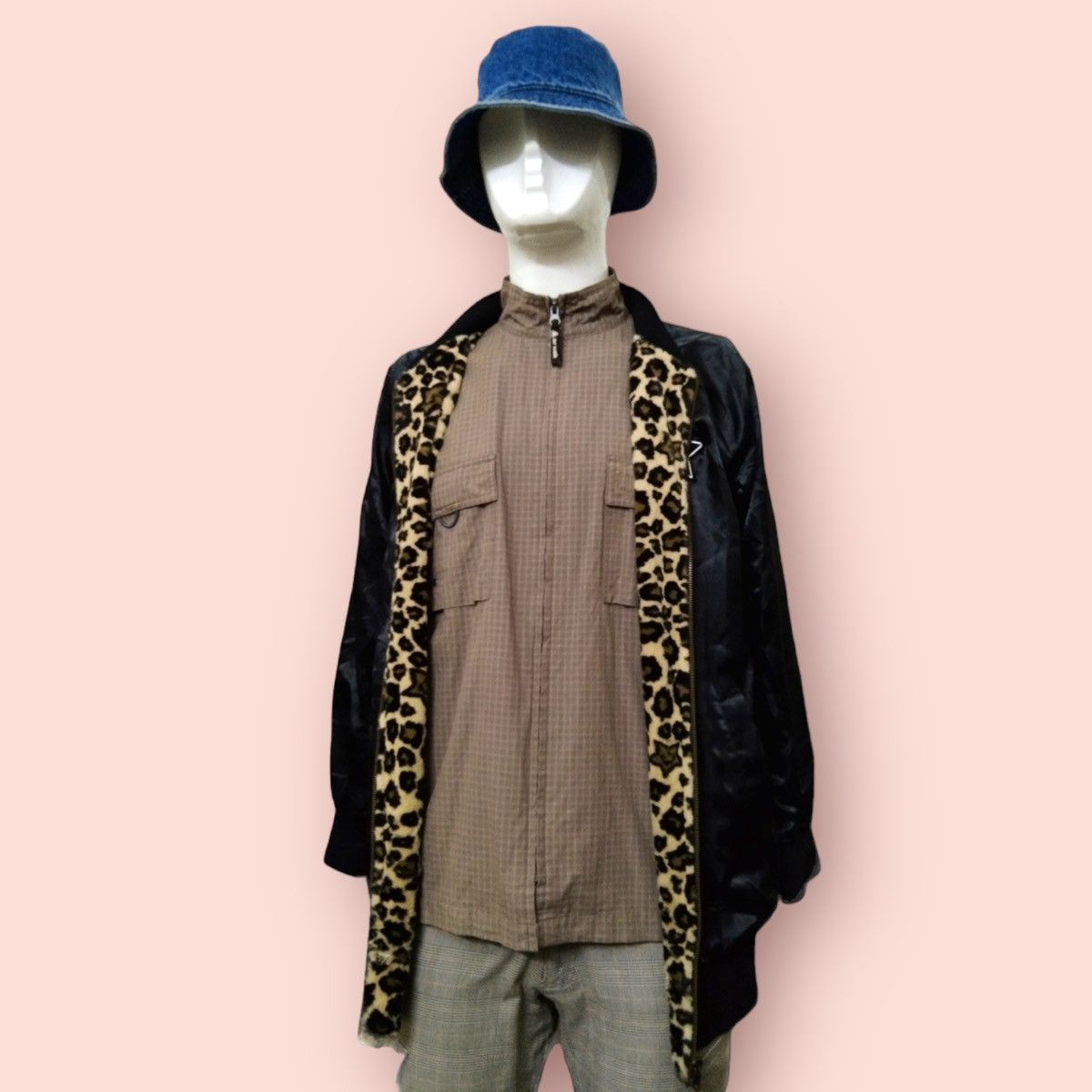 Japanese Brand WORLD WIDE LOVE! REVERSIBLE LONG BOMBER/SHERPA JACKET Size M / US 6-8 / IT 42-44 - 7 Thumbnail