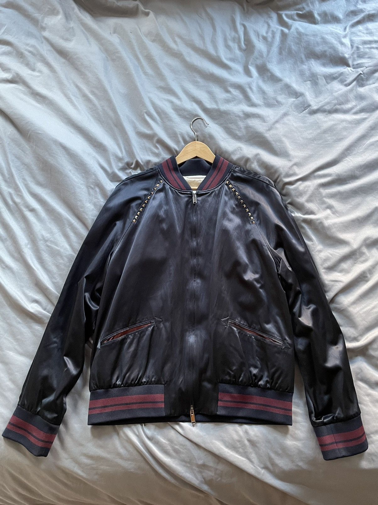 Valentino Valentino 'Untitled' Bi-Color Bomber Jacket Size US XL / EU 56 / 4 - 1 Thumbnail