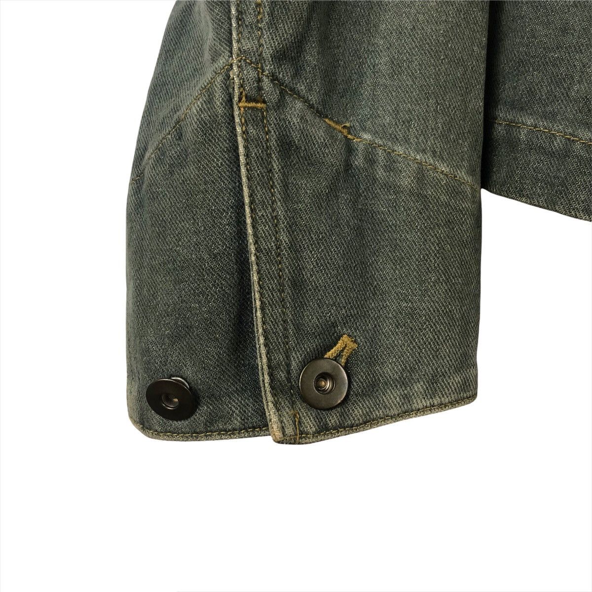 Issey Miyake 1990s Plantation by Issey Miyake Cropped Denim Jacket Size US XS / EU 42 / 0 - 7 Thumbnail