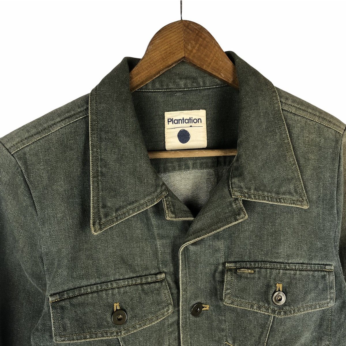 Issey Miyake 1990s Plantation by Issey Miyake Cropped Denim Jacket Size US XS / EU 42 / 0 - 5 Thumbnail