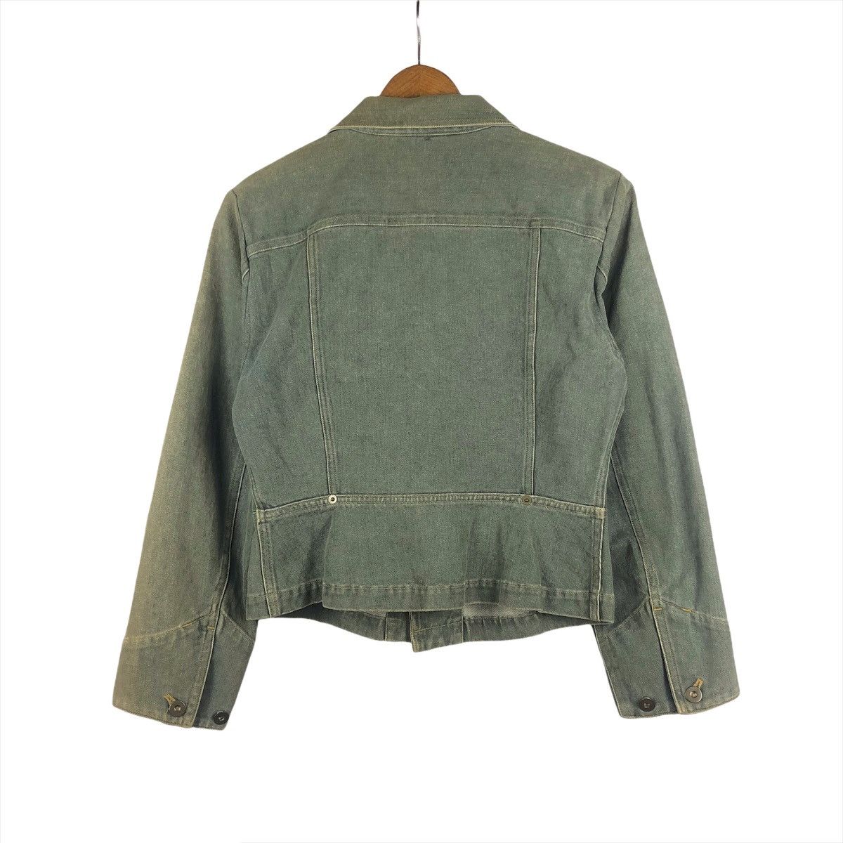 Issey Miyake 1990s Plantation by Issey Miyake Cropped Denim Jacket Size US XS / EU 42 / 0 - 2 Thumbnail