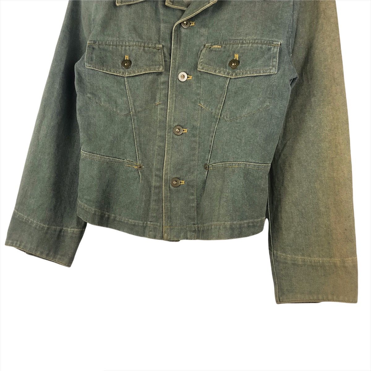 Issey Miyake 1990s Plantation by Issey Miyake Cropped Denim Jacket Size US XS / EU 42 / 0 - 3 Thumbnail