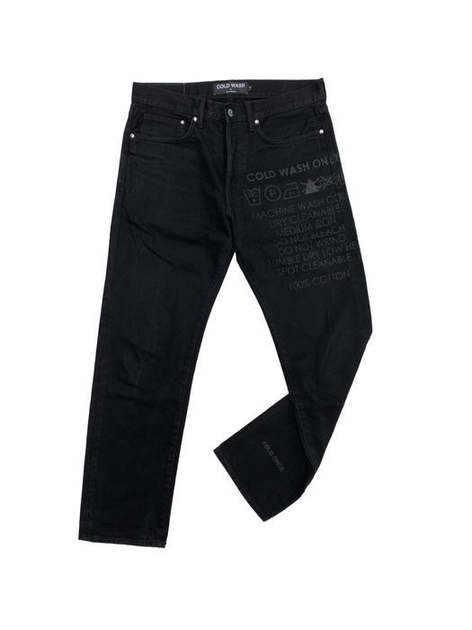 Cold wash lasered hot sale jeans