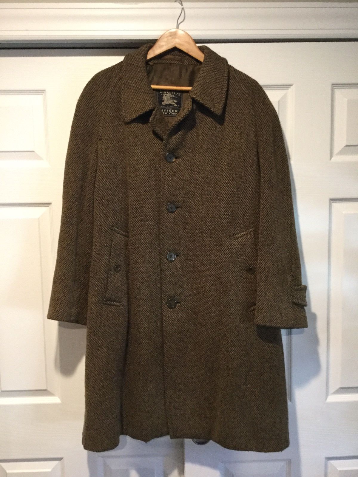 Burberry BURBERRY VINTAGE IRISH TWEED TRENCH COAT OVERCOAT JACKET | Grailed