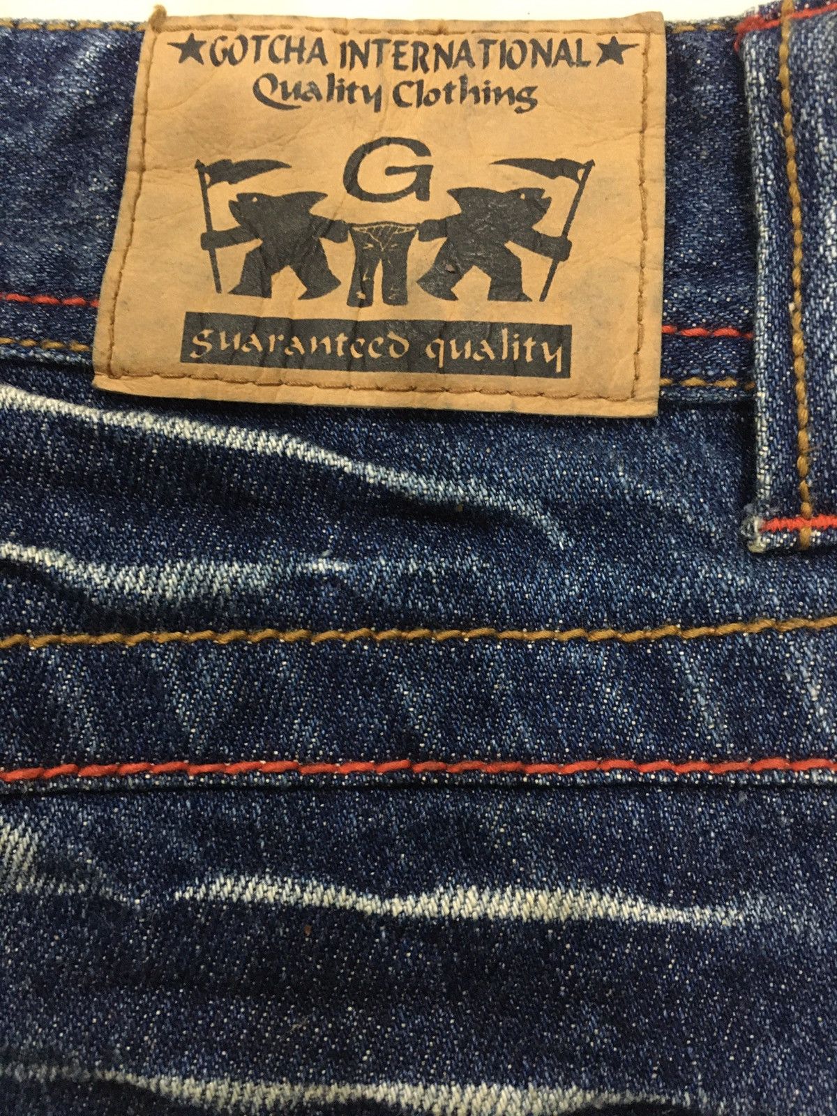 Gotcha surf jeans streetwear denim zippers skateboard style