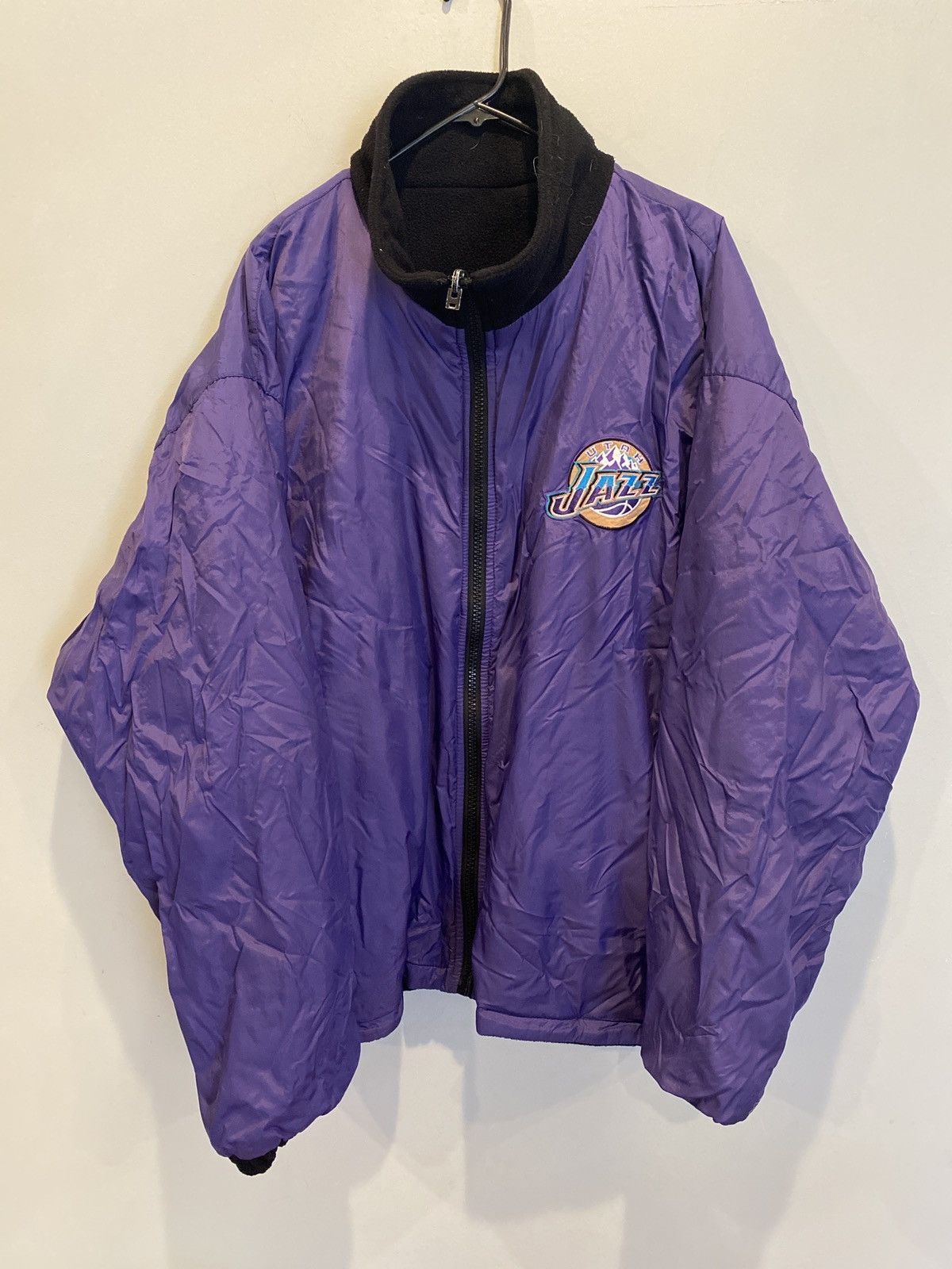 NBA × Vintage Vintage 90s NBA Utah Jazz reversible fleece coat Size US XXL / EU 58 / 5 - 1 Thumbnail