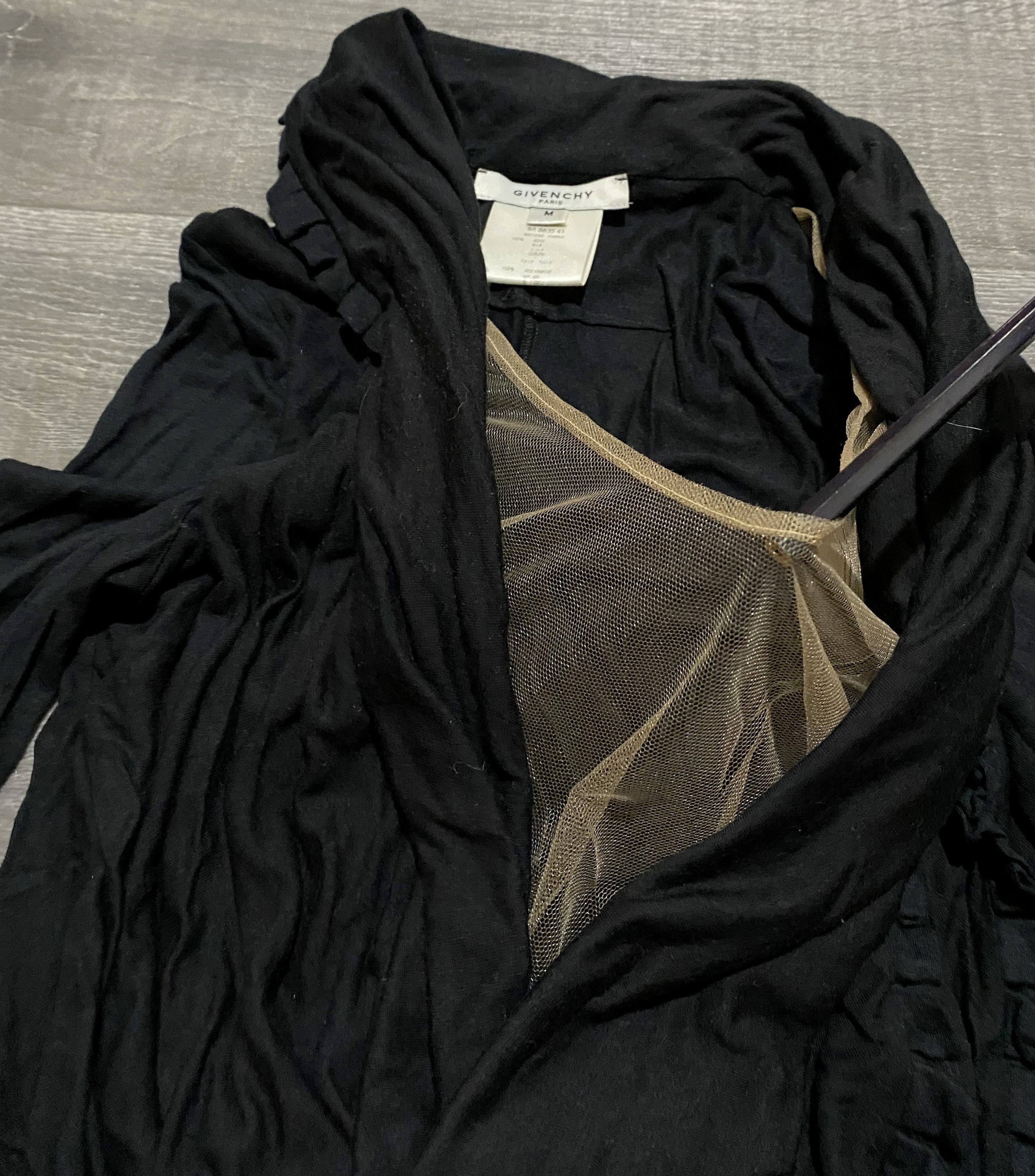 Givenchy Women's Givenchy Deep Neckline Ruffle Trim Longsleeve Blouse Size M / US 6-8 / IT 42-44 - 9 Thumbnail