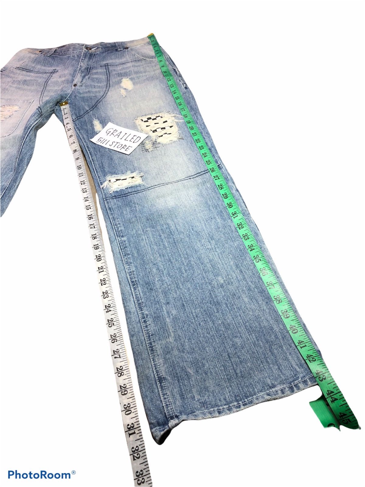 Vans × Vintage VANS Distressed Patches Denim Size US 32 / EU 48 - 12 Thumbnail