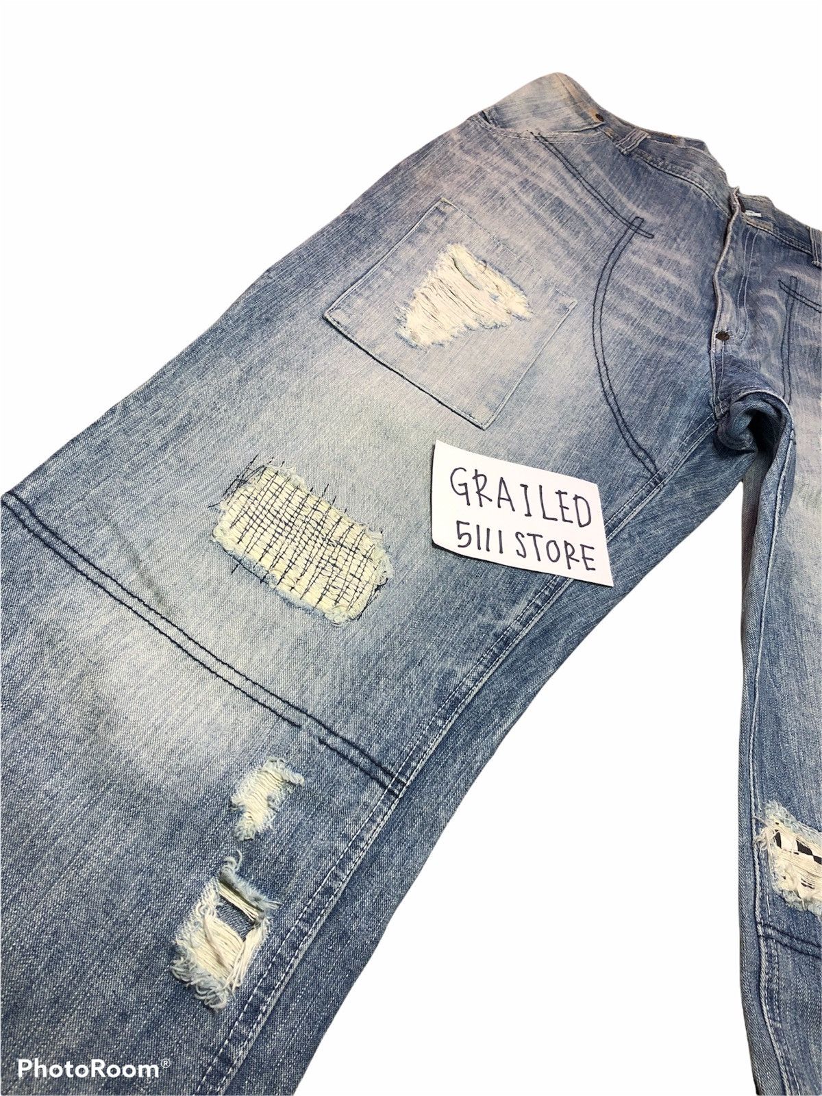 Vans × Vintage VANS Distressed Patches Denim Size US 32 / EU 48 - 4 Thumbnail