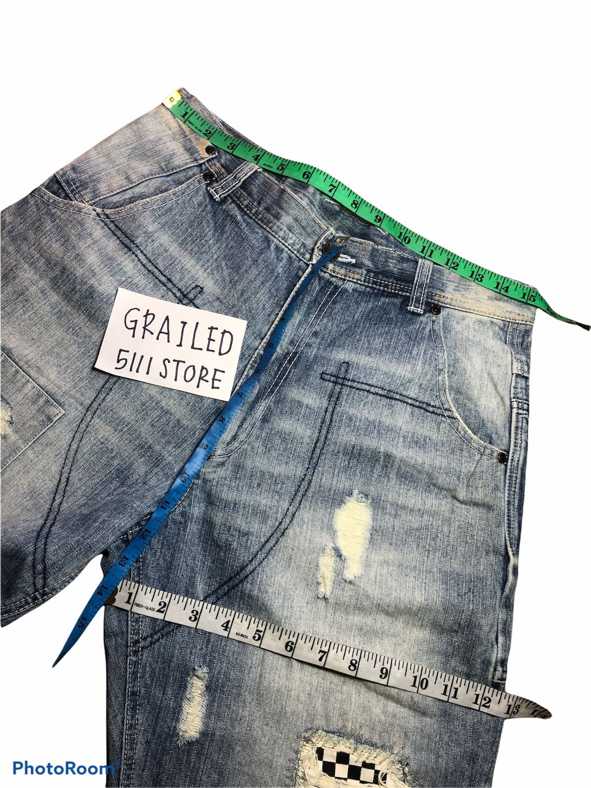 Vans × Vintage VANS Distressed Patches Denim Size US 32 / EU 48 - 14 Thumbnail