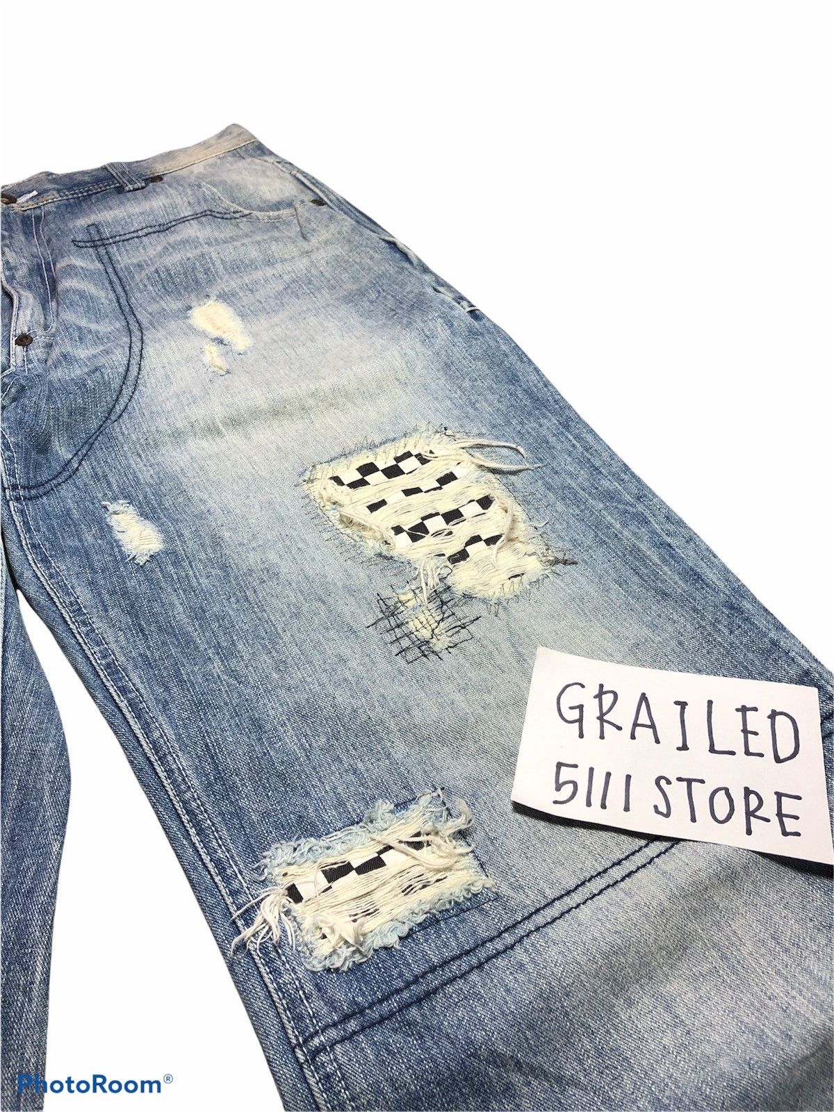 Vans × Vintage VANS Distressed Patches Denim Size US 32 / EU 48 - 3 Thumbnail