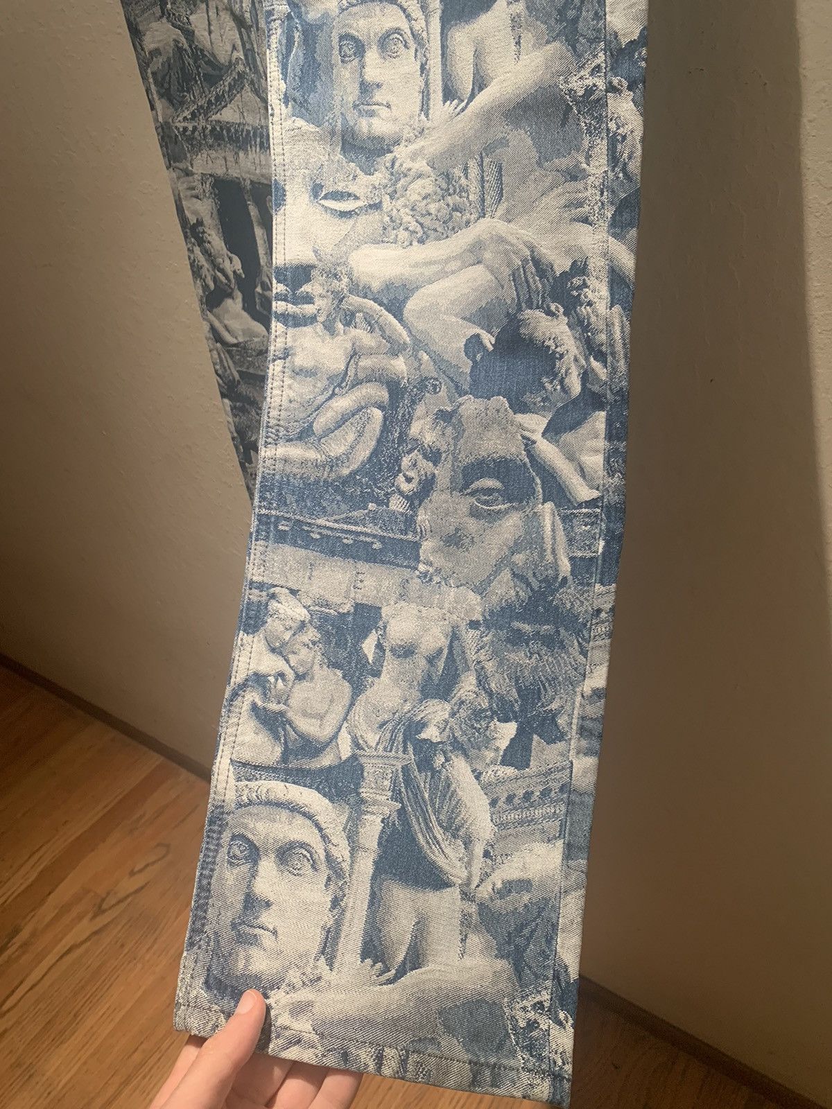 Aries × Designer × Lee *RARE* Aries x Lee Neoclassical Sculpture Denim Jeans 30 x32 Size US 30 / EU 46 - 6 Thumbnail