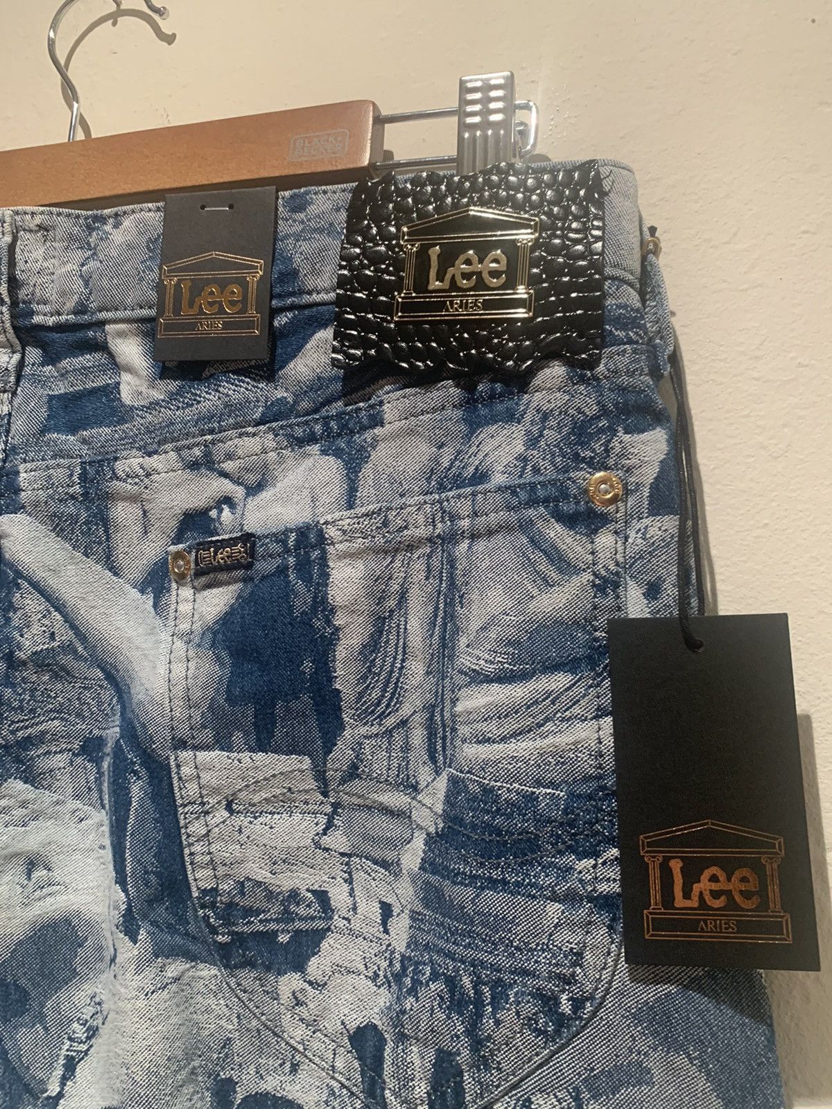 Aries × Designer × Lee *RARE* Aries x Lee Neoclassical Sculpture Denim Jeans 30 x32 Size US 30 / EU 46 - 12 Thumbnail