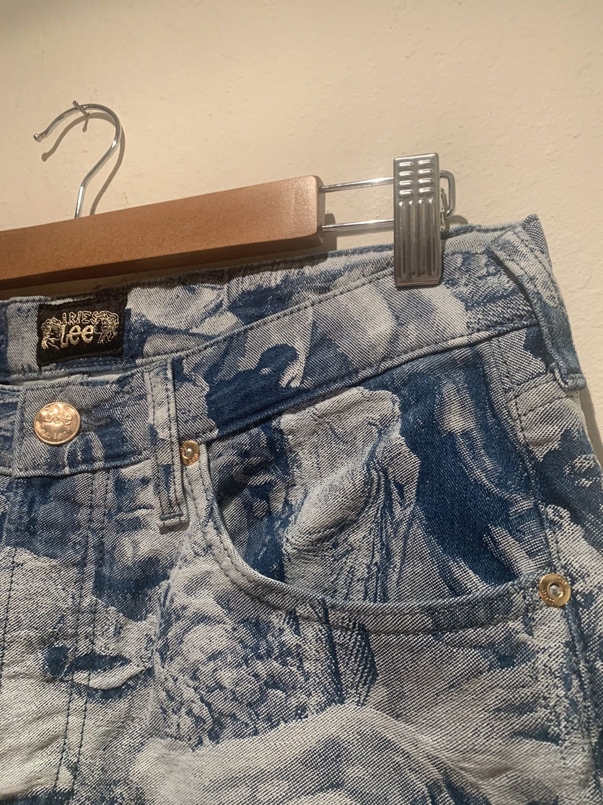 Aries × Designer × Lee *RARE* Aries x Lee Neoclassical Sculpture Denim Jeans 30 x32 Size US 30 / EU 46 - 7 Thumbnail