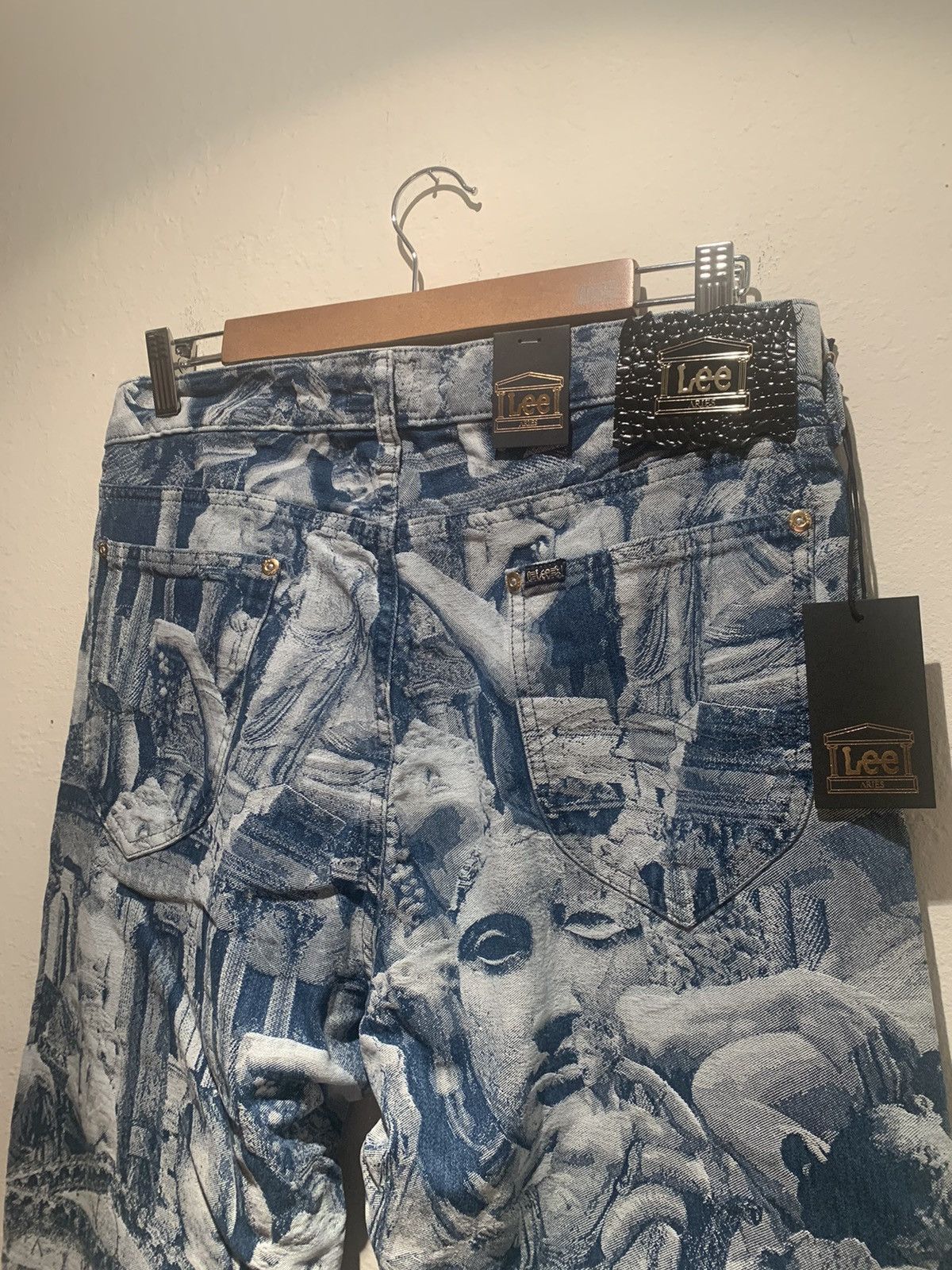 Aries × Designer × Lee *RARE* Aries x Lee Neoclassical Sculpture Denim Jeans 30 x32 Size US 30 / EU 46 - 11 Thumbnail