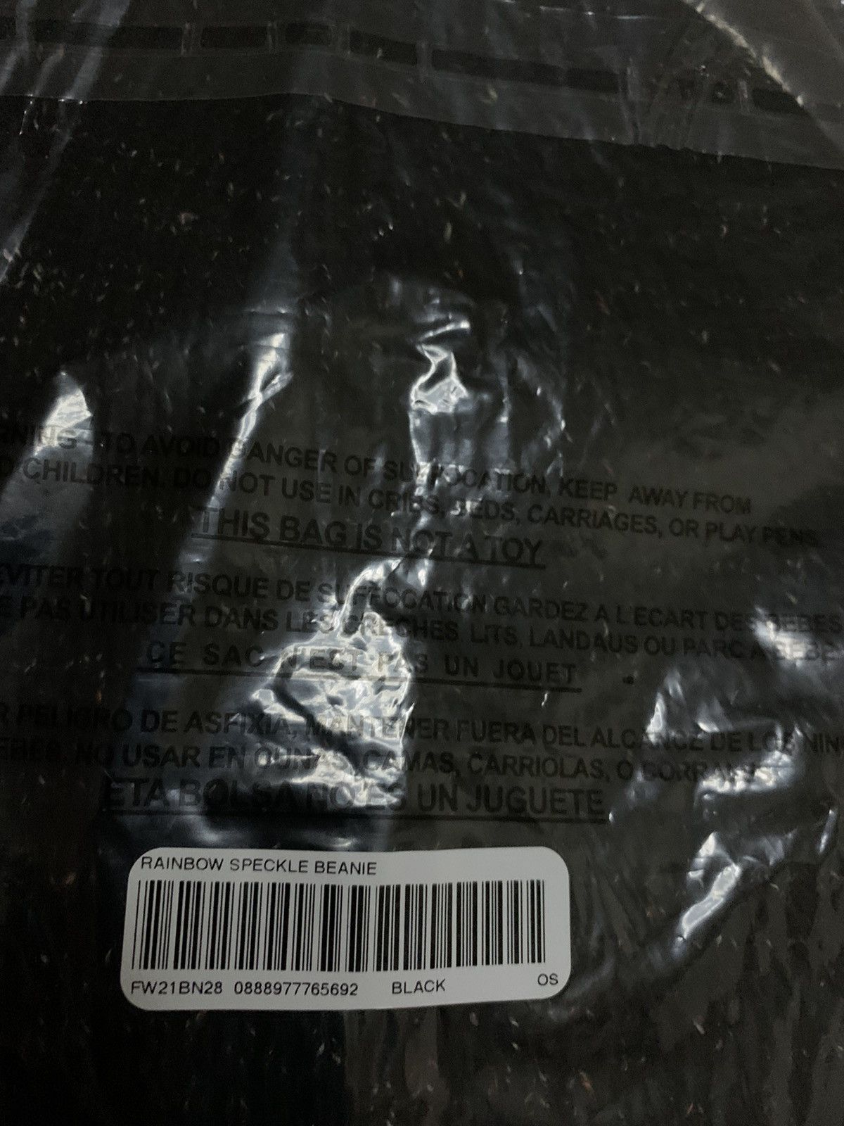 Supreme Supreme Rainbow Speckle Beanie ‘Black’ Size ONE SIZE - 2 Thumbnail