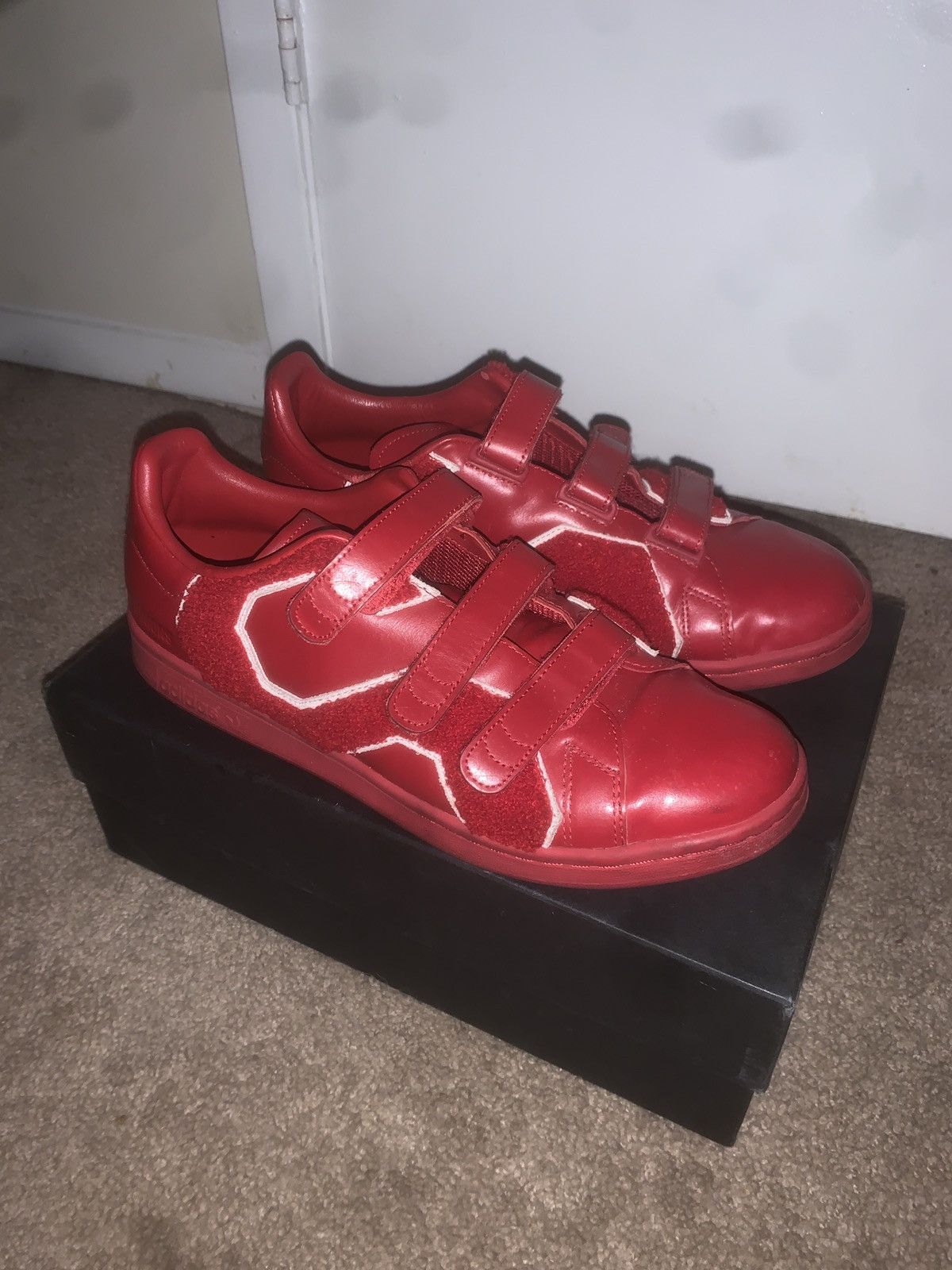 Raf Simons x Stan Smith Comfort Badge Power Red 2017