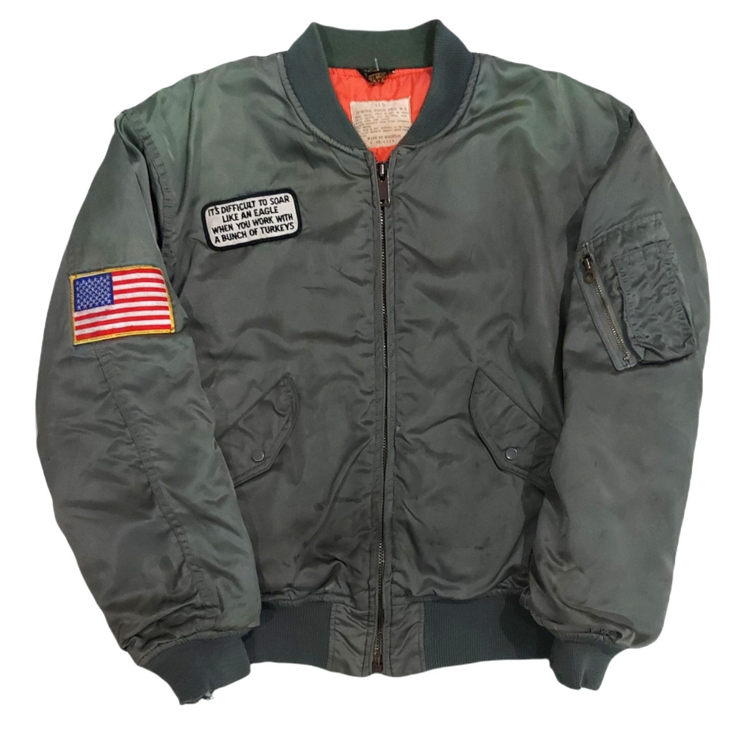 Vintage RARE! VTG 80s HOUSTON AIR FORCE PATCH SCOVILL BUTTON BOMBER ...