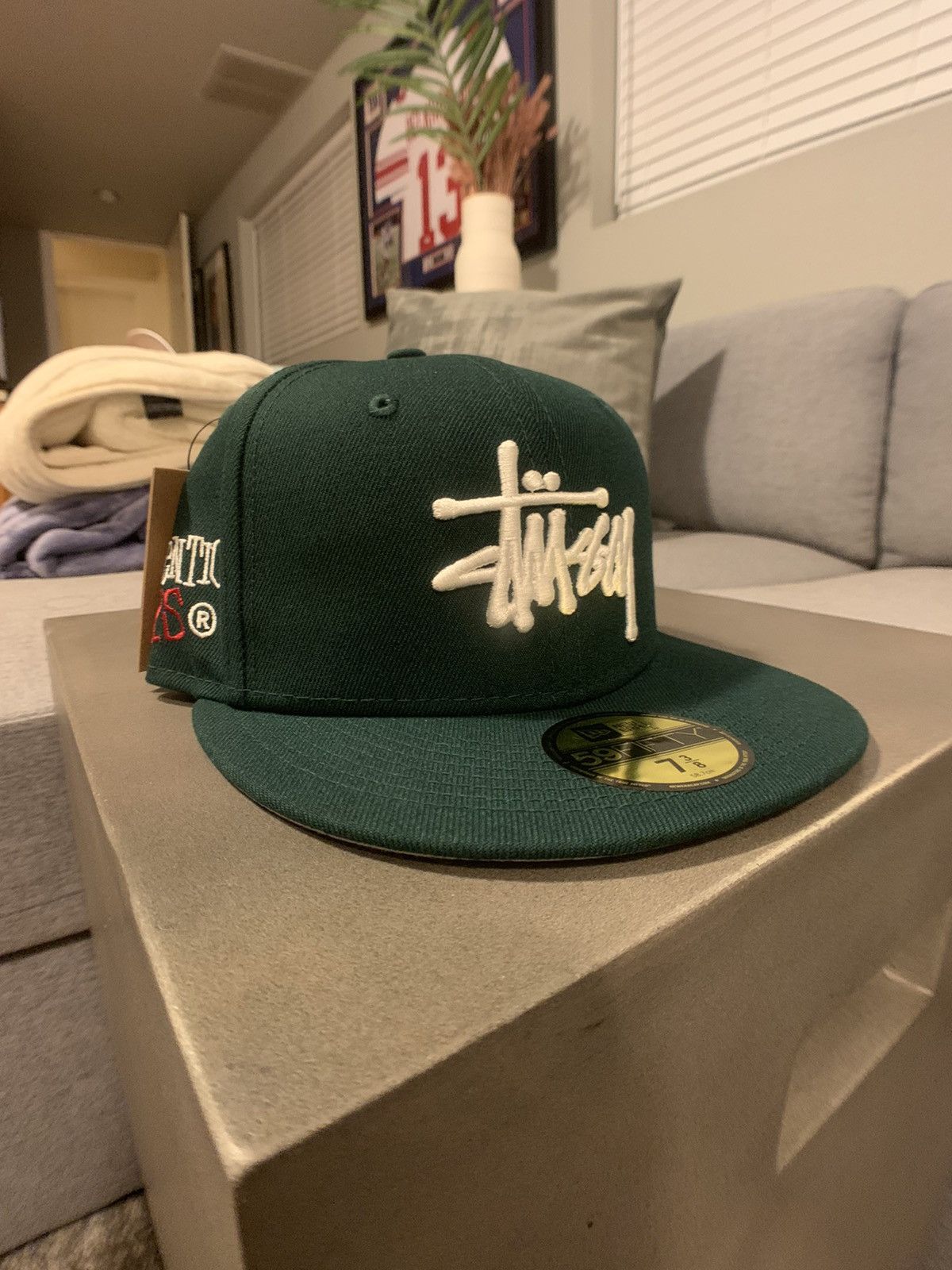 New Era × Stussy Authentic Logo Fitted Hat 7 3/8 | Grailed