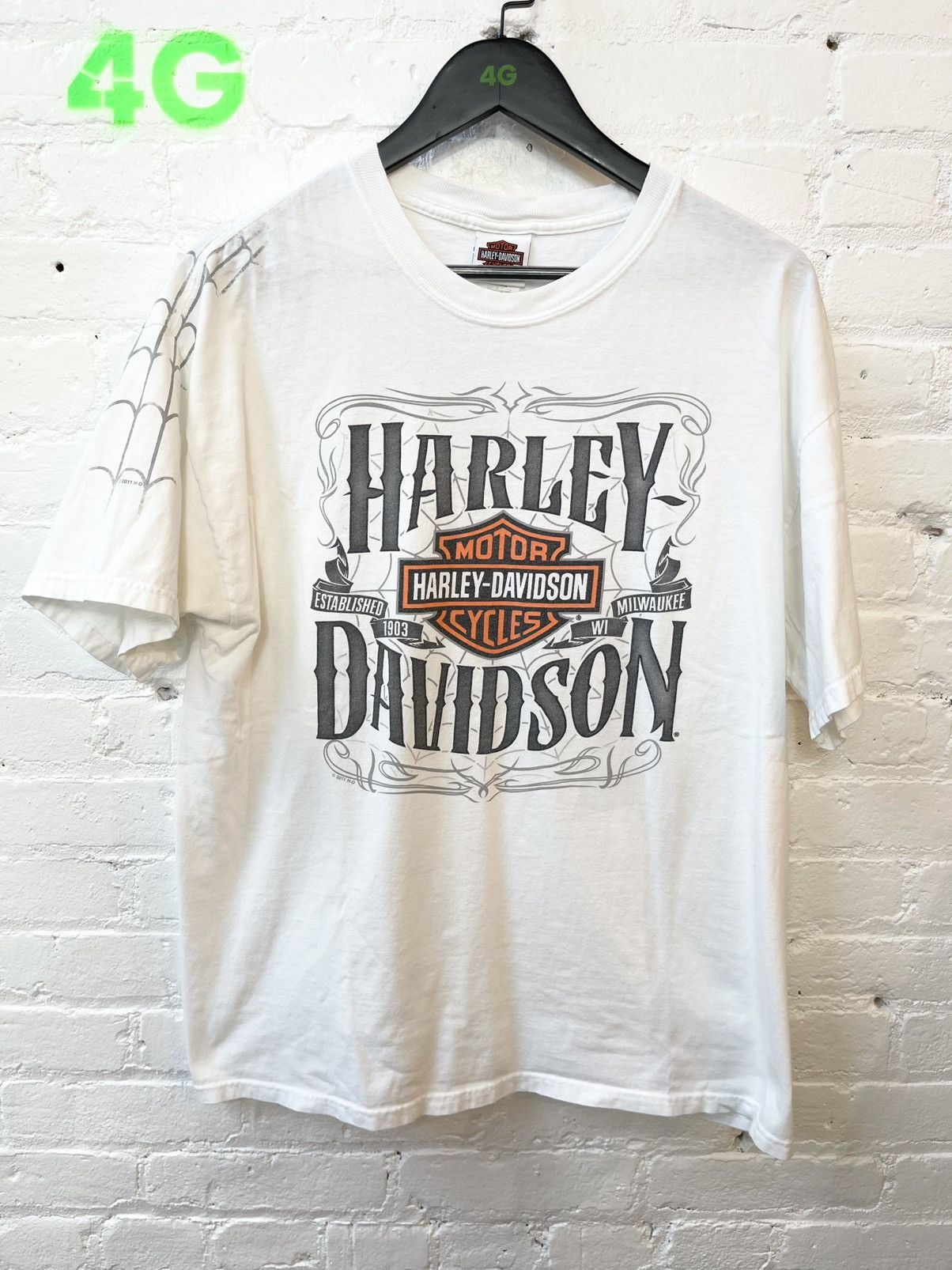 Vintage Vintage Harley Davidson SPIDERWEB T Shirt Web XL | Grailed