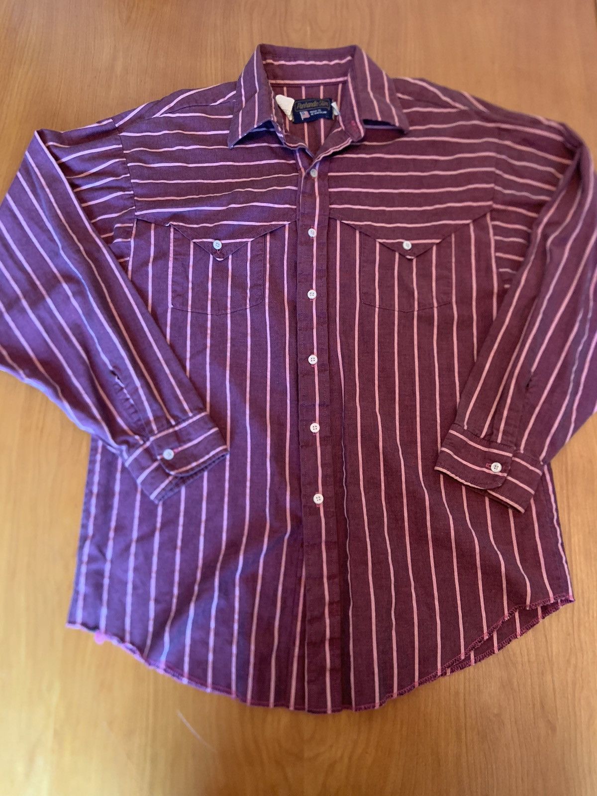 Vintage Vintage Panhandle Slim Unique Western Shirt Purple Chambray ...