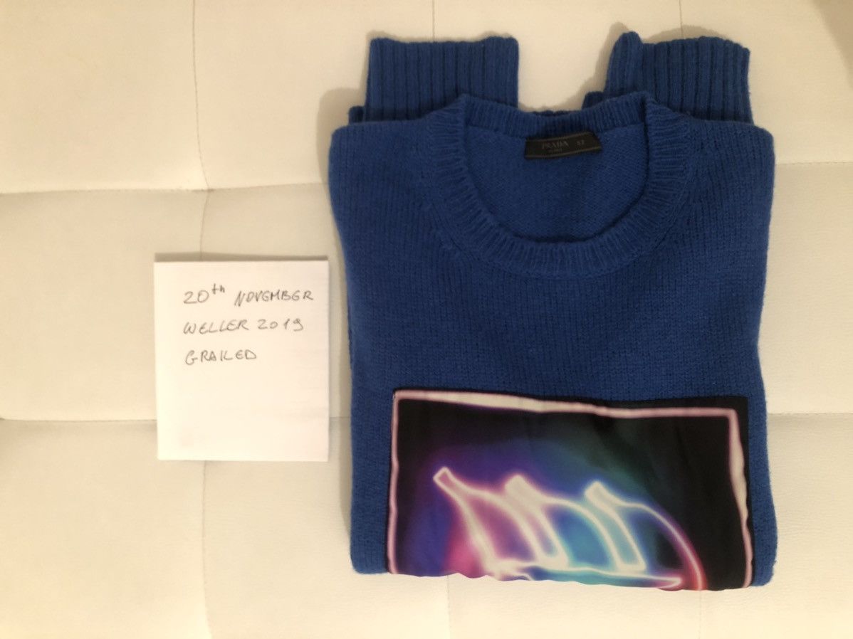 Prada Prada Shetland Banana Print Crewneck Almost New Size US L / EU 52-54 / 3 - 8 Thumbnail