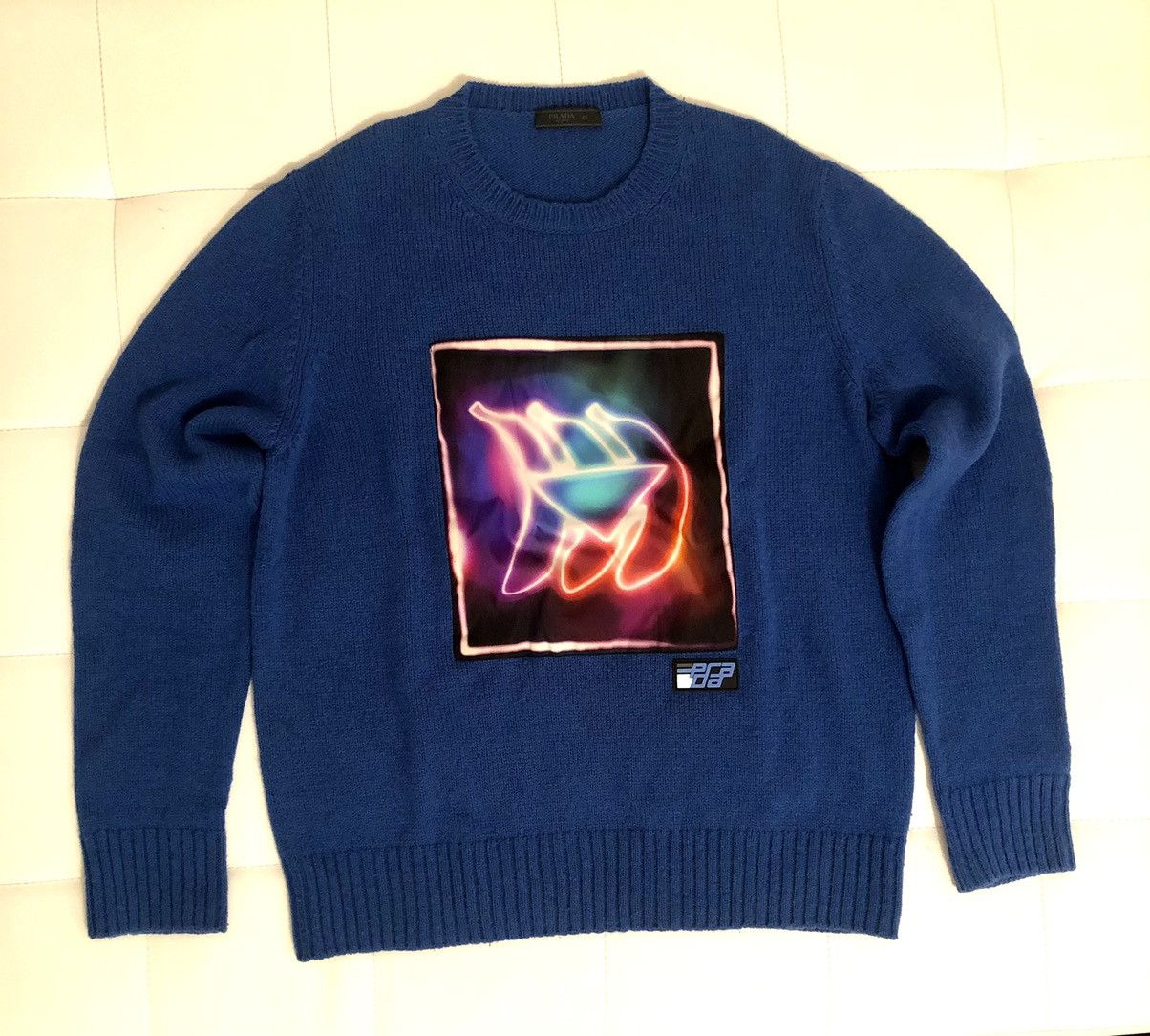 Prada Prada Shetland Banana Print Crewneck Almost New Size US L / EU 52-54 / 3 - 1 Thumbnail
