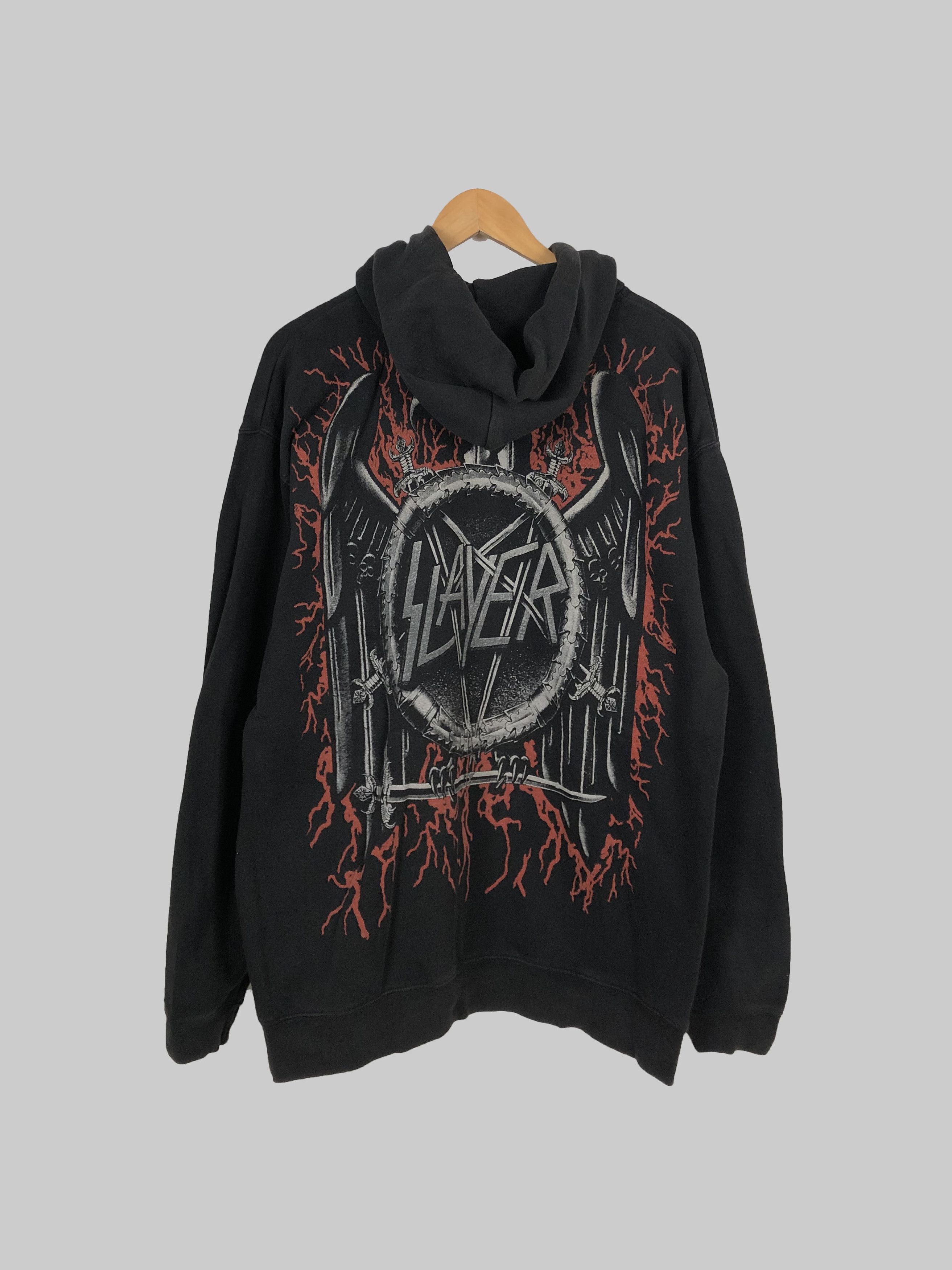 Band Tees Vintage Slayer hoodie (Lamb of God Iron Maiden Judas Priest Size US XL / EU 56 / 4 - 2 Thumbnail