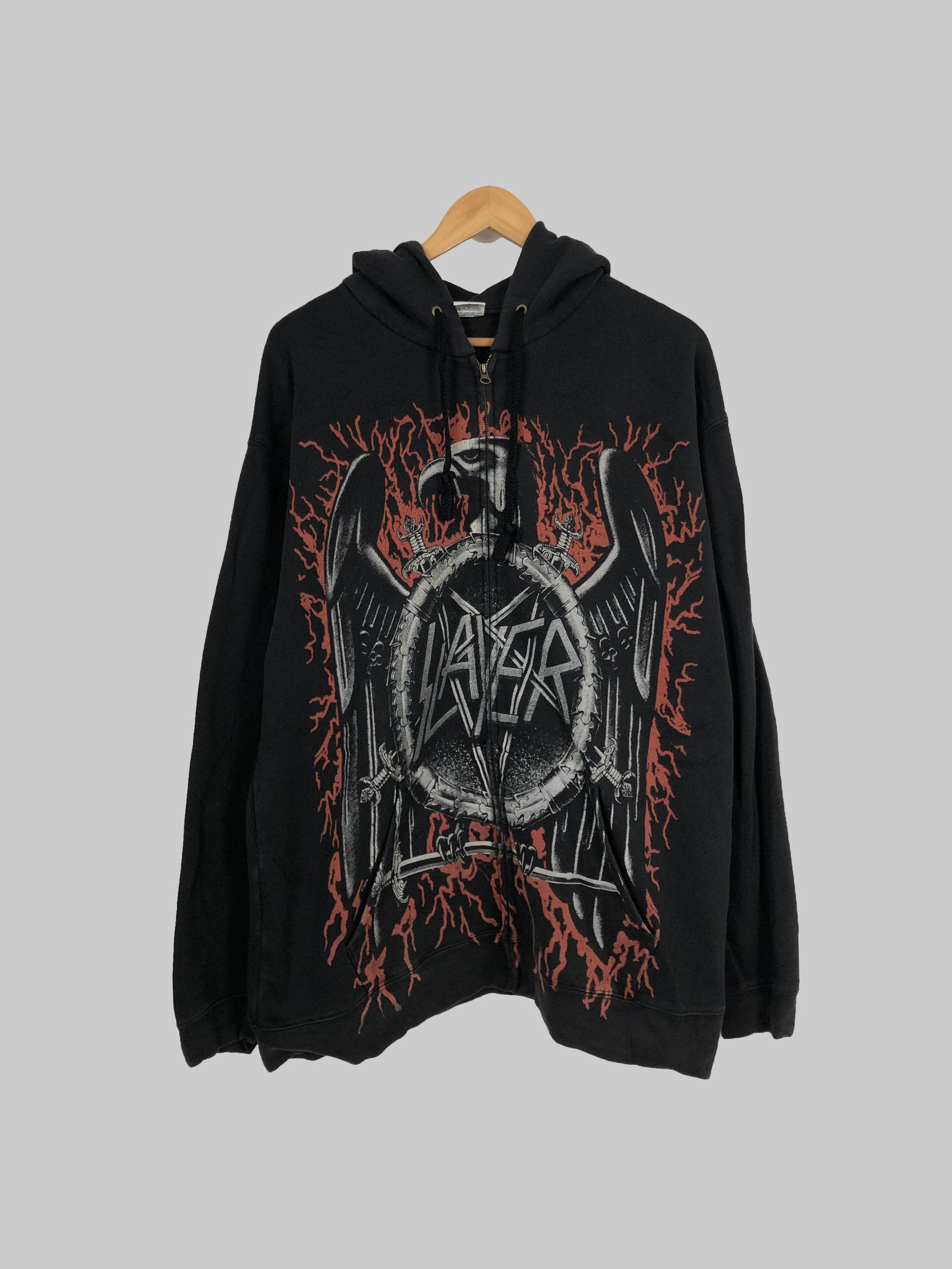 Band Tees Vintage Slayer hoodie (Lamb of God Iron Maiden Judas Priest Size US XL / EU 56 / 4 - 1 Thumbnail