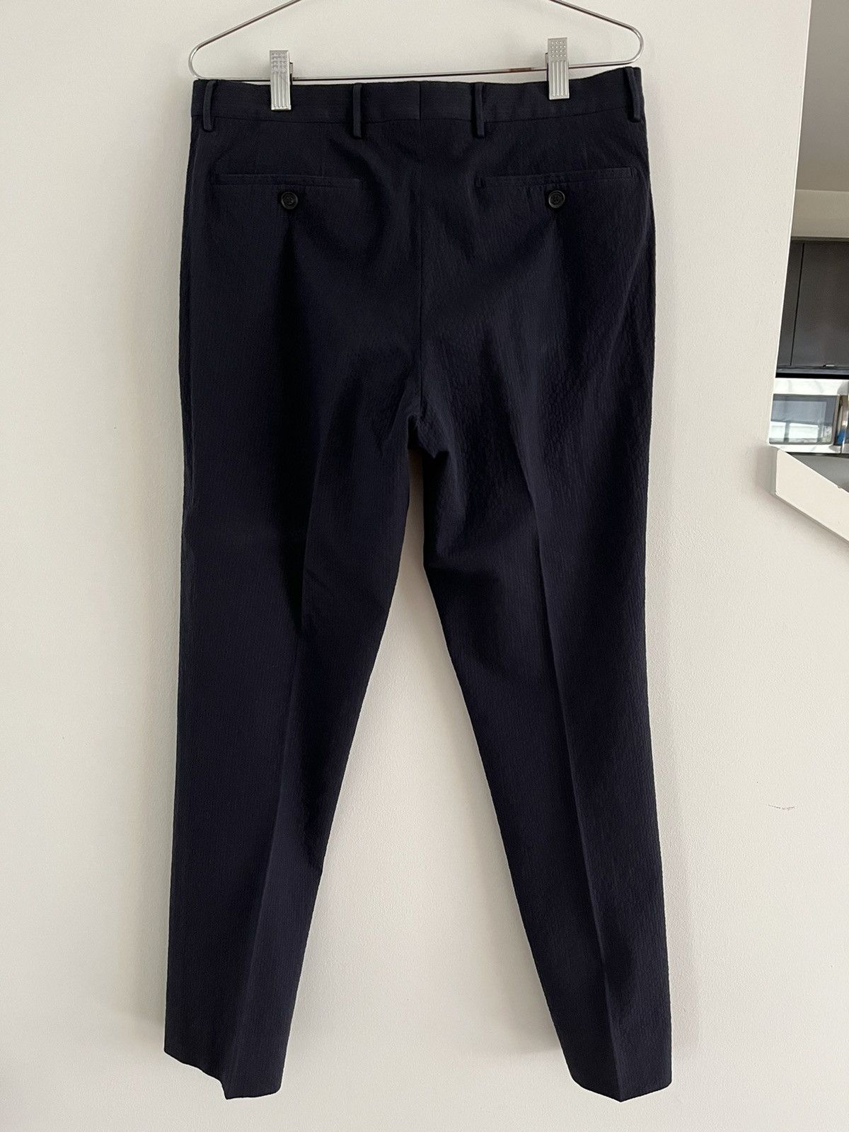 Burberry Navy Seersucker Pants - sz 32 Size 38R - 2 Thumbnail