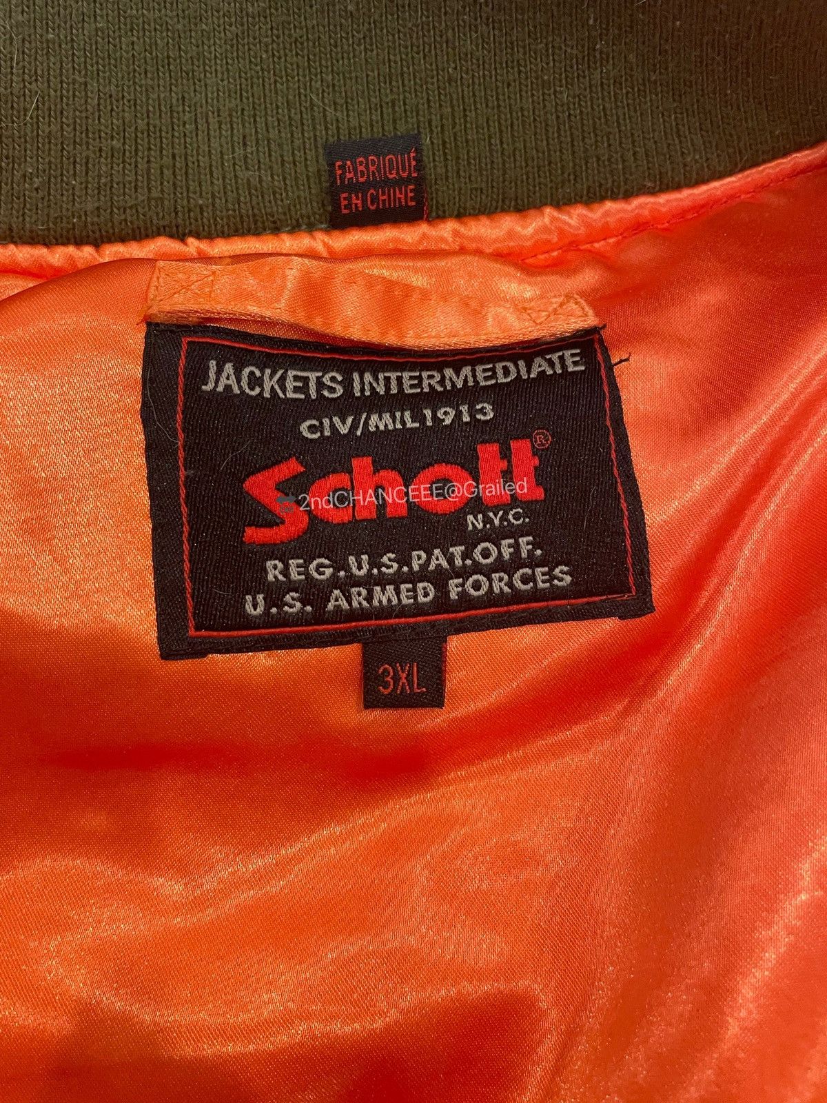 Schott Schott civ/mil 1913 bomber jacket Size US XXL / EU 58 / 5 - 3 Thumbnail