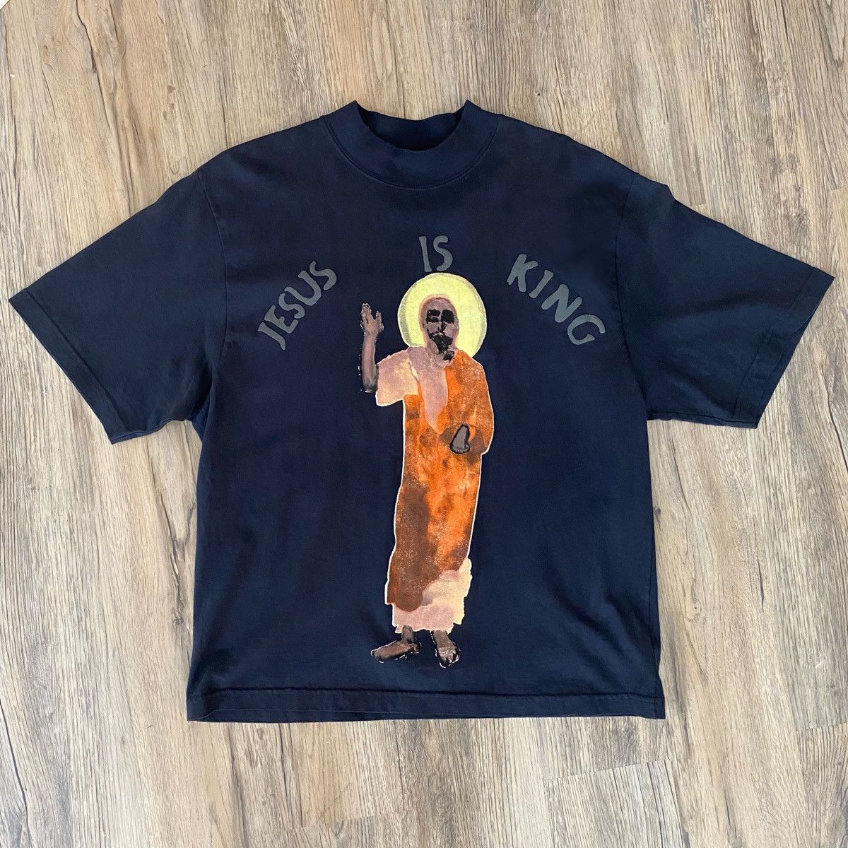 Kanye West Kanye West Jesus Is King JIK Kourtney T-shirt Navy