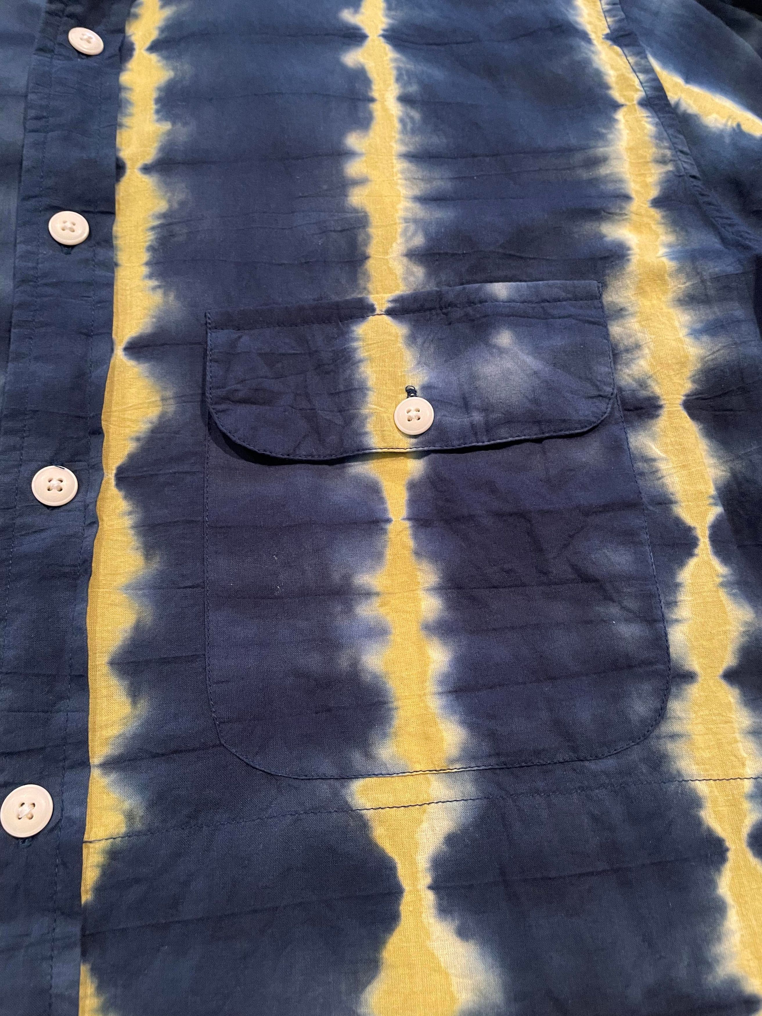 18 East Bangs Shirt - Lightning Tie-Dye Navy/Yellow Size US M / EU 48-50 / 2 - 7 Thumbnail