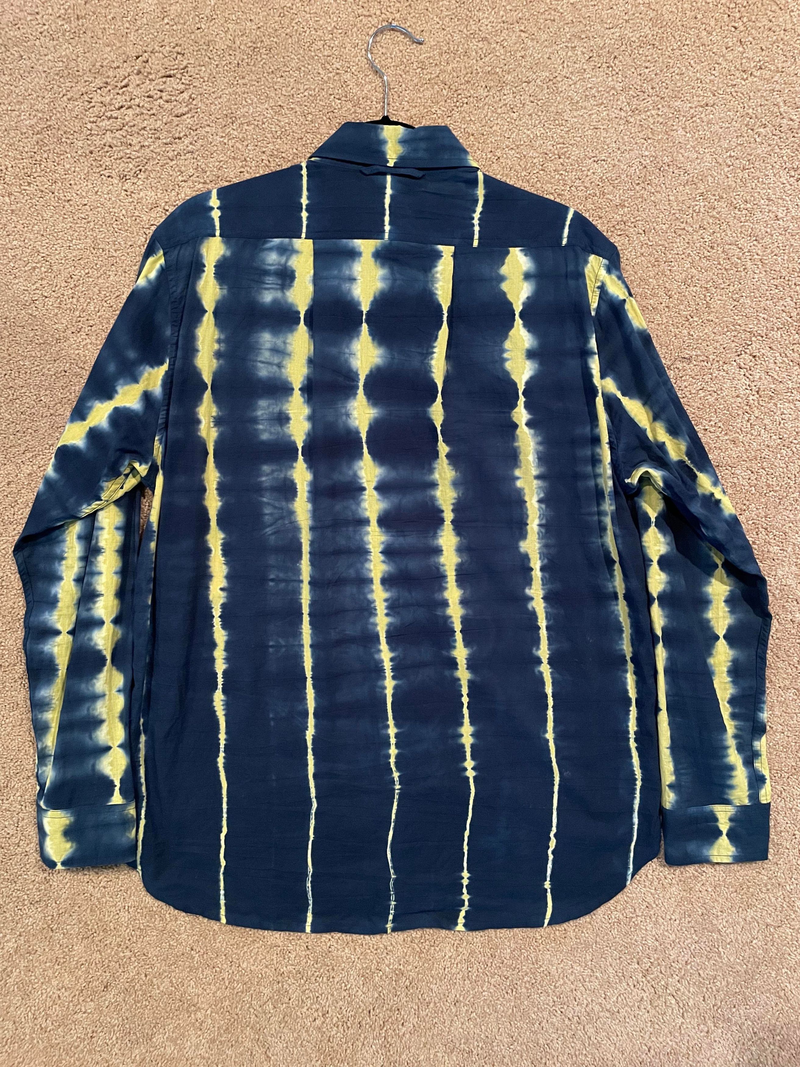 18 East Bangs Shirt - Lightning Tie-Dye Navy/Yellow Size US M / EU 48-50 / 2 - 3 Thumbnail