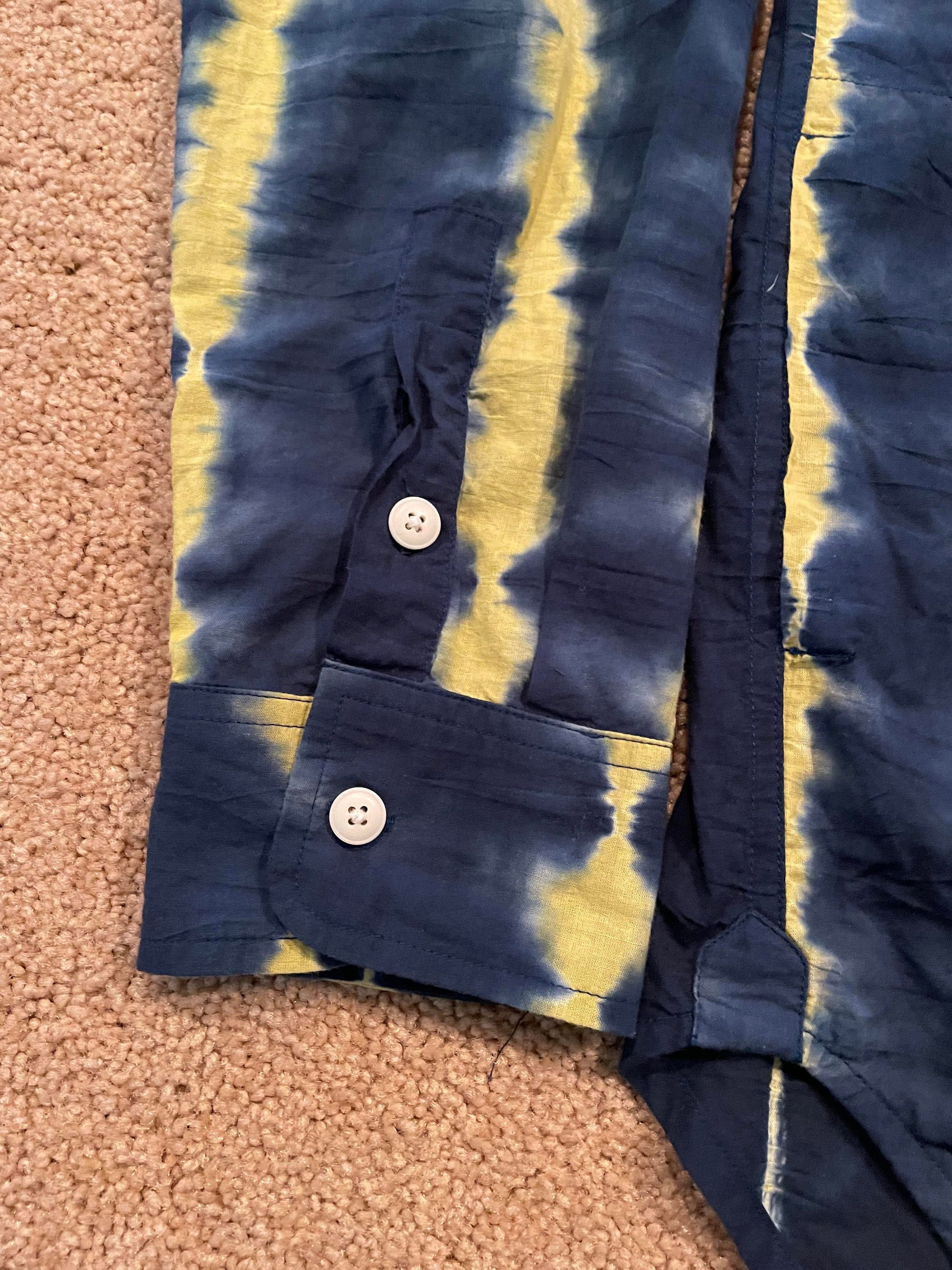 18 East Bangs Shirt - Lightning Tie-Dye Navy/Yellow Size US M / EU 48-50 / 2 - 6 Thumbnail