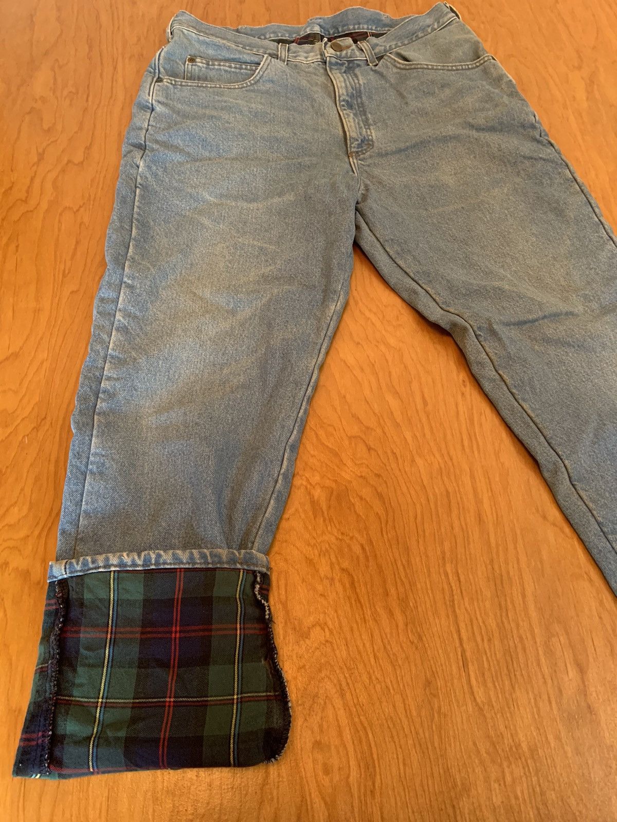 Vintage Vintage pre 1994 LL Bean Flannel Lined Jeans Grailed