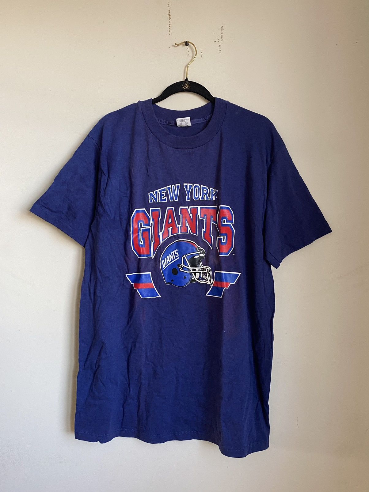 NFL × Vintage Vintage 90s New York Giants Tee Size US XL / EU 56 / 4 - 1 Thumbnail