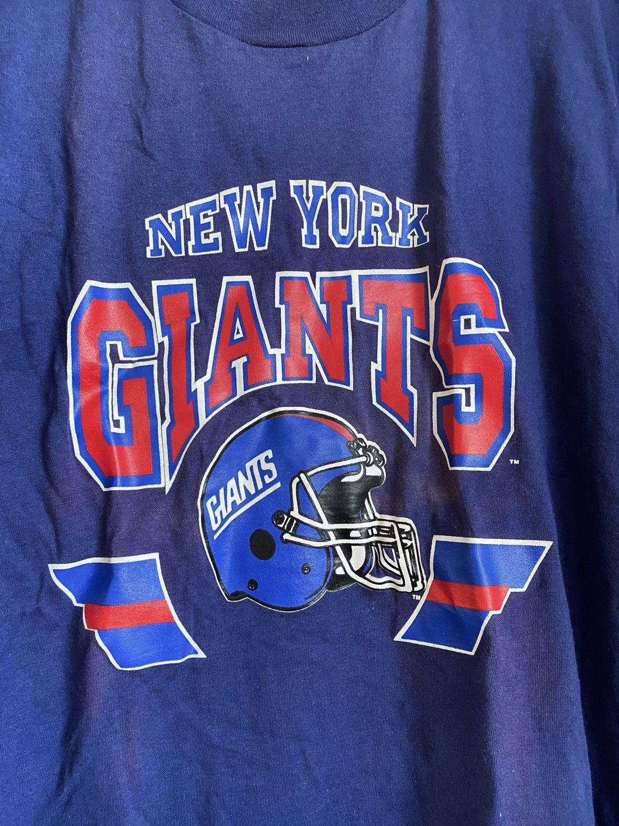 NFL × Vintage Vintage 90s New York Giants Tee Size US XL / EU 56 / 4 - 2 Thumbnail