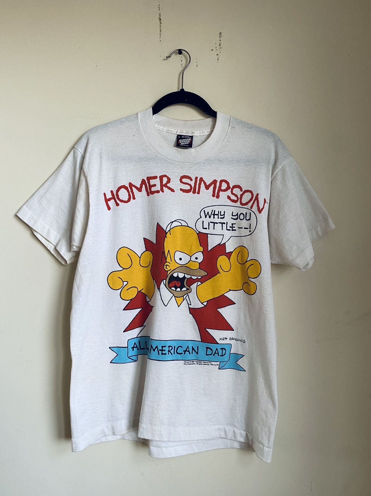 Vintage 1990 Homer Simpson’s All American Dad Tee