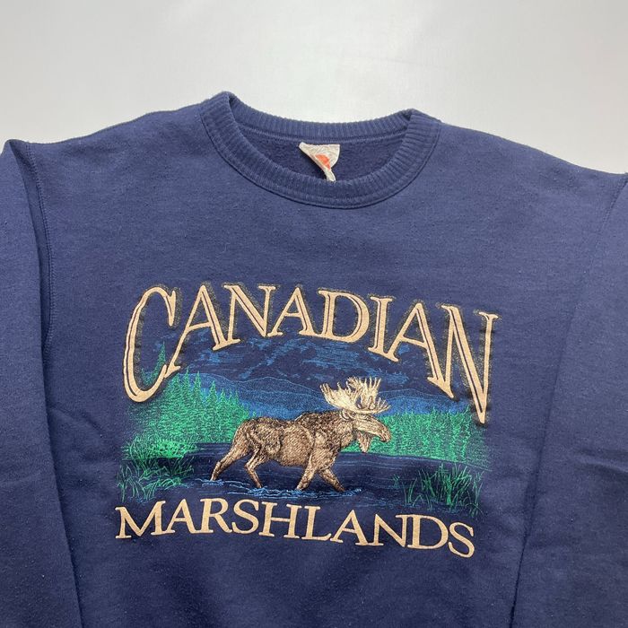 Vintage Vintage 90s Canadian Marshlands Moose Animal sweater | Grailed