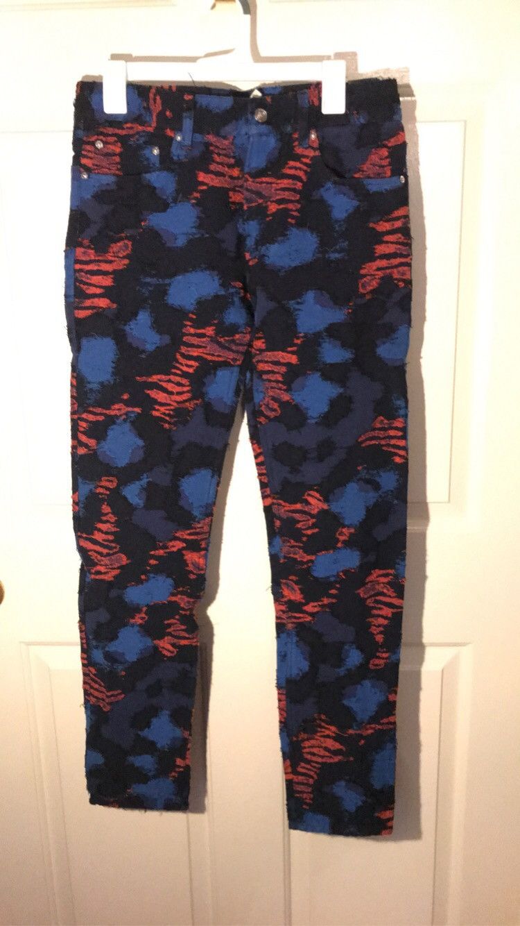 image of H&m Animal Print Pants in Blue, Men's (Size 31)