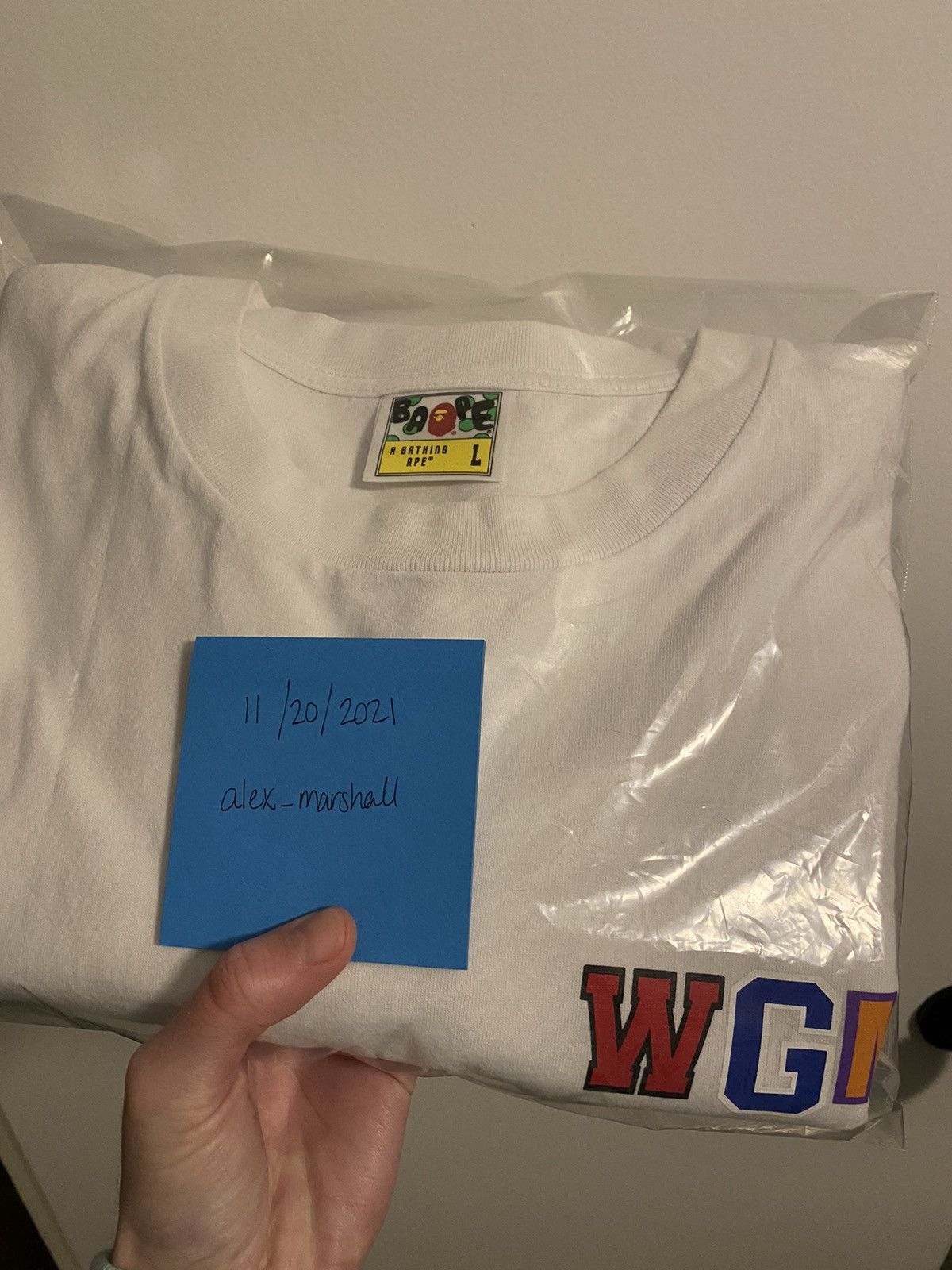 Bape BAPE A BATHING APE WGM SHARK SPELL OUT LONG SLEEVE TEE Size US L / EU 52-54 / 3 - 8 Thumbnail