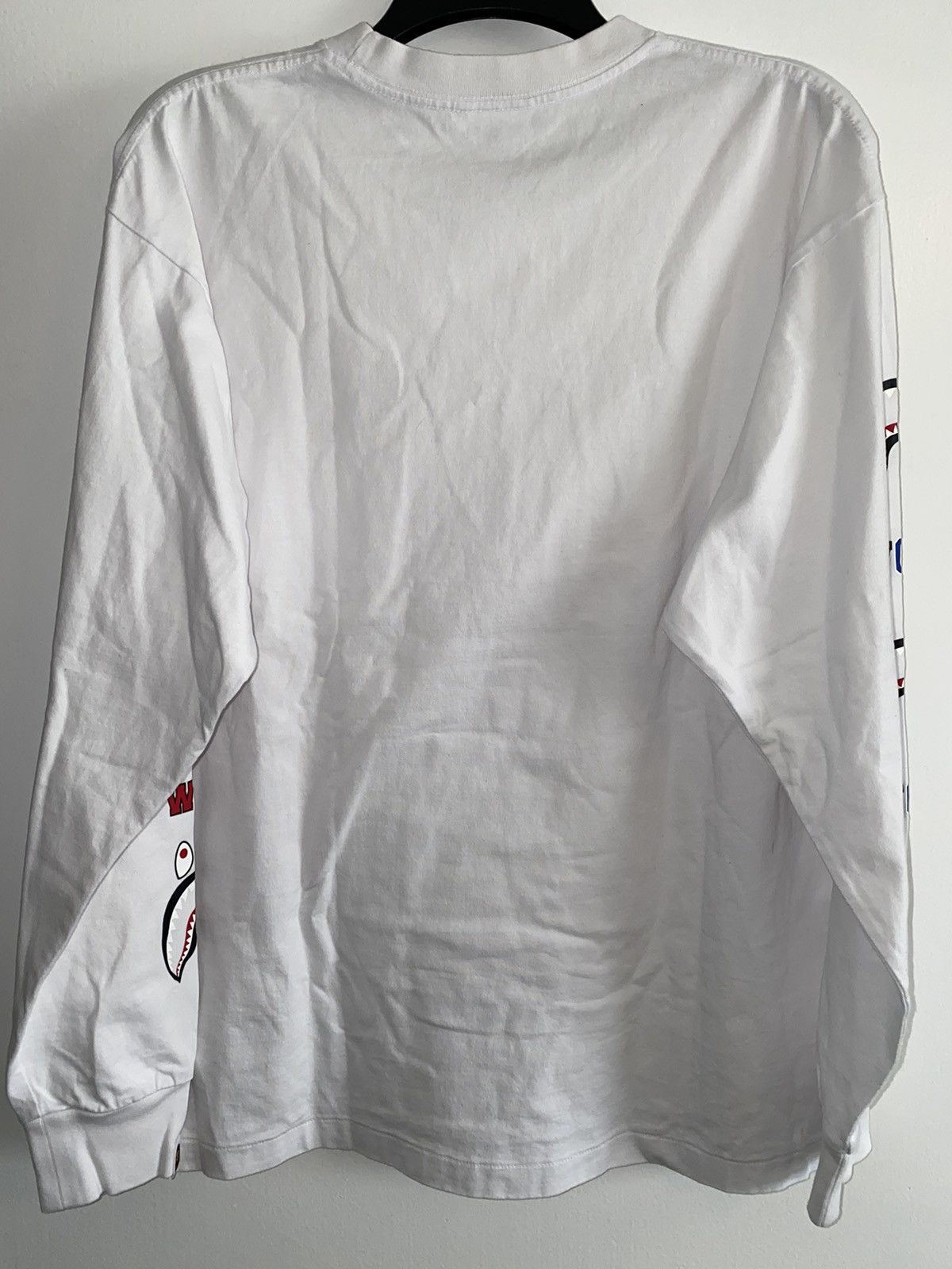 Bape BAPE A BATHING APE WGM SHARK SPELL OUT LONG SLEEVE TEE Size US L / EU 52-54 / 3 - 5 Thumbnail