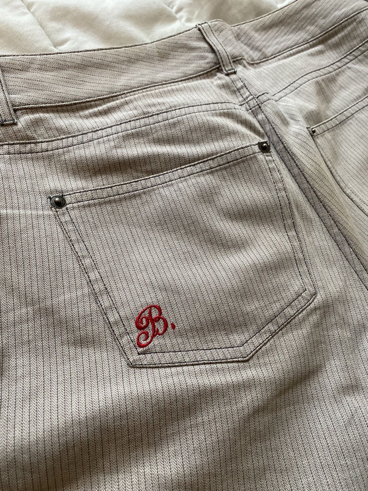 Balenciaga Balenciaga Embroidered Pinstripe Pant Size US 28 / EU 44 - 3 Thumbnail
