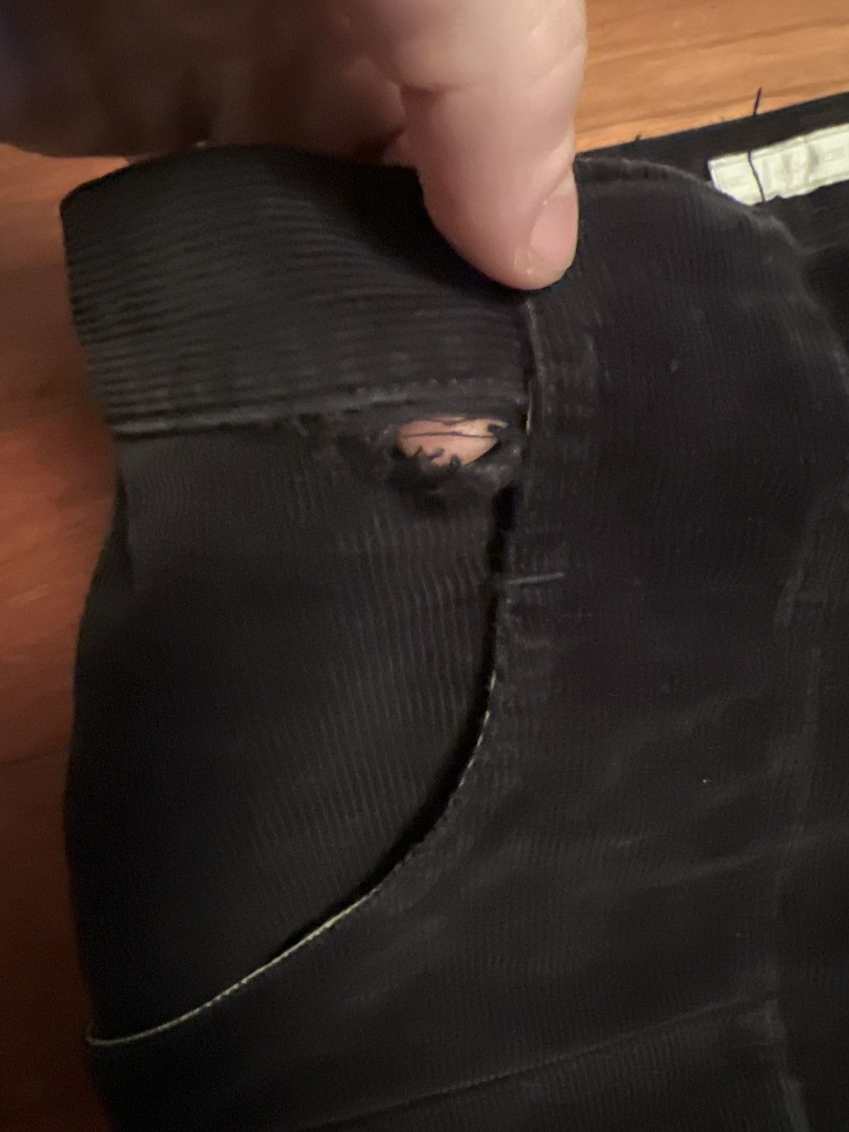 Number (N)ine Black Corduroy Bush Pants Size US 30 / EU 46 - 7 Thumbnail